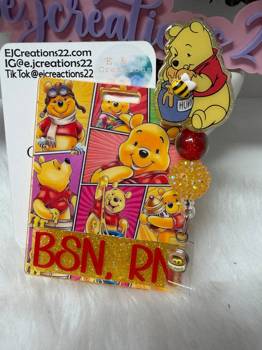 Yellow Bear Badge Buddy Set