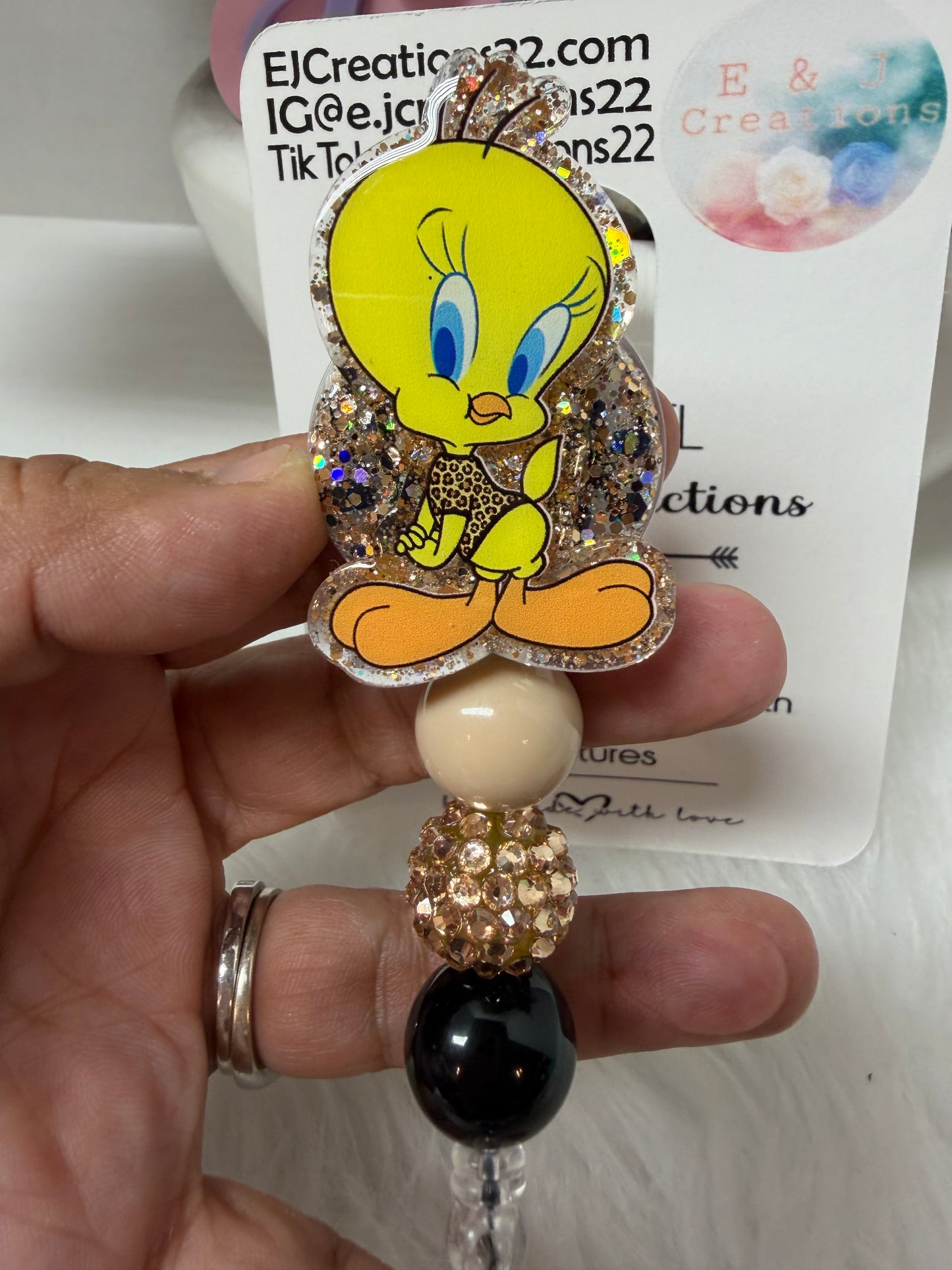 Leopard Birdie Badge Reel