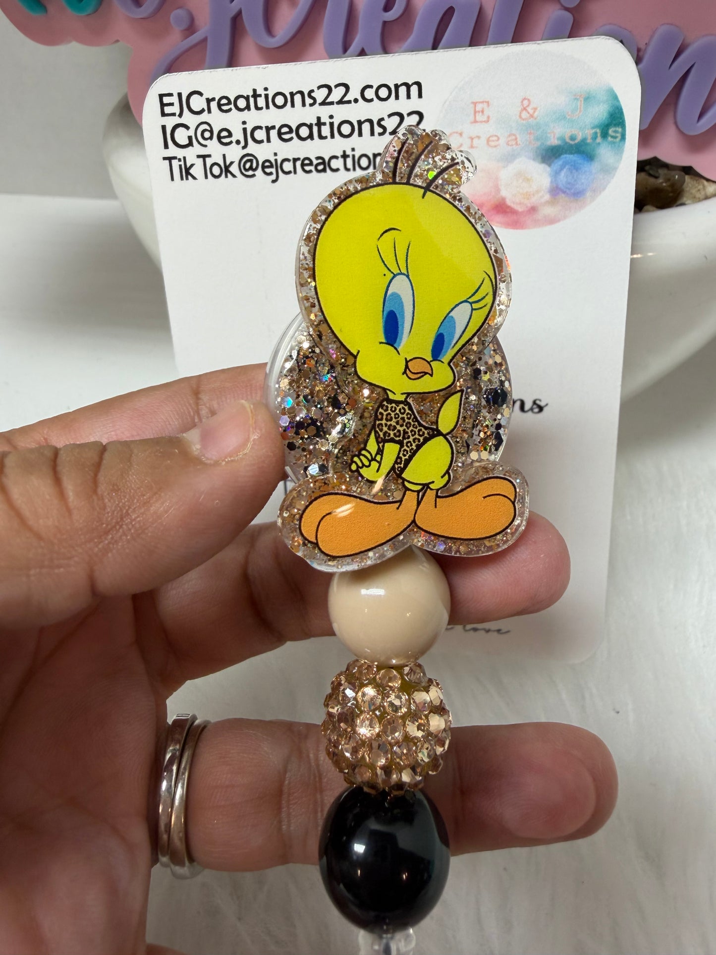 Leopard Birdie Badge Reel