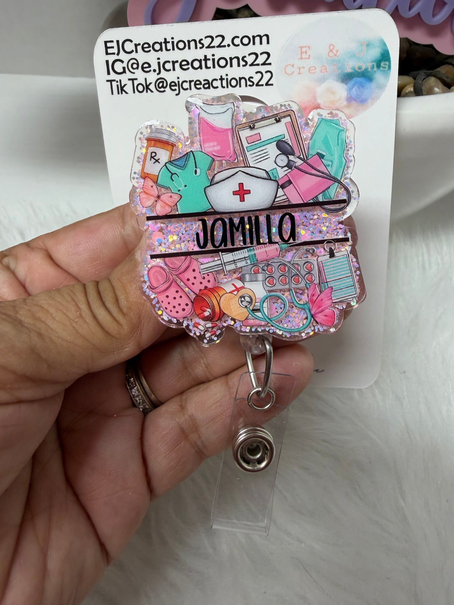 Personalize Nurse Badge  Reel