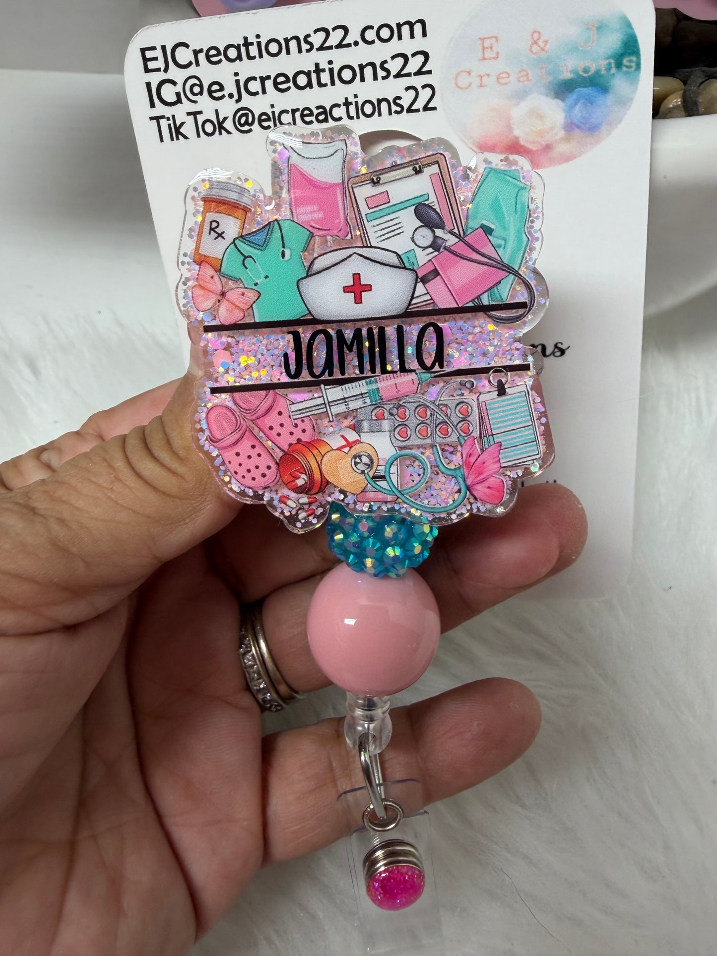 Personalize Nurse Badge  Reel