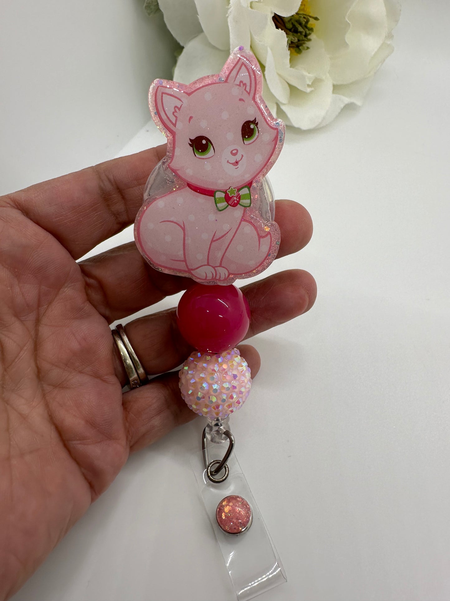 Kawaii Clustard Kitty Badge Reel