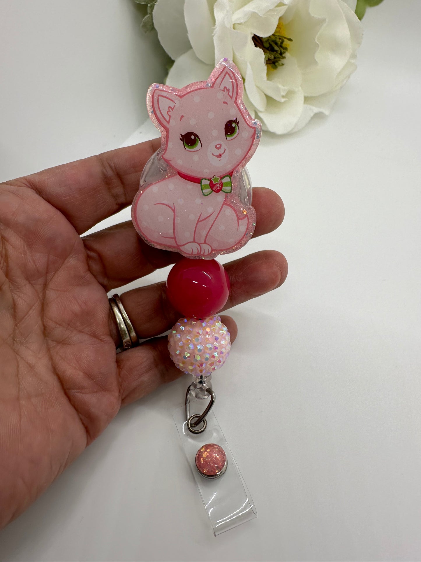 Kawaii Clustard Kitty Badge Reel