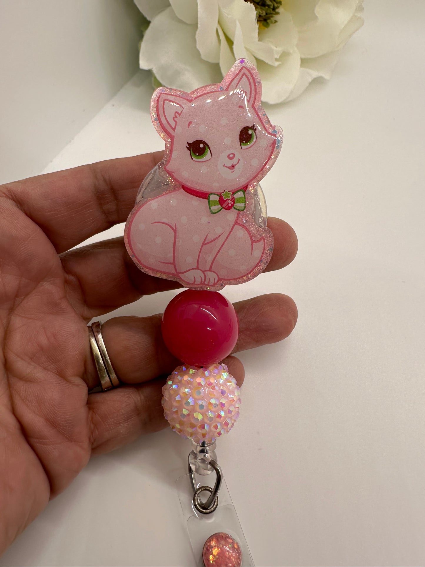 Kawaii Clustard Kitty Badge Reel