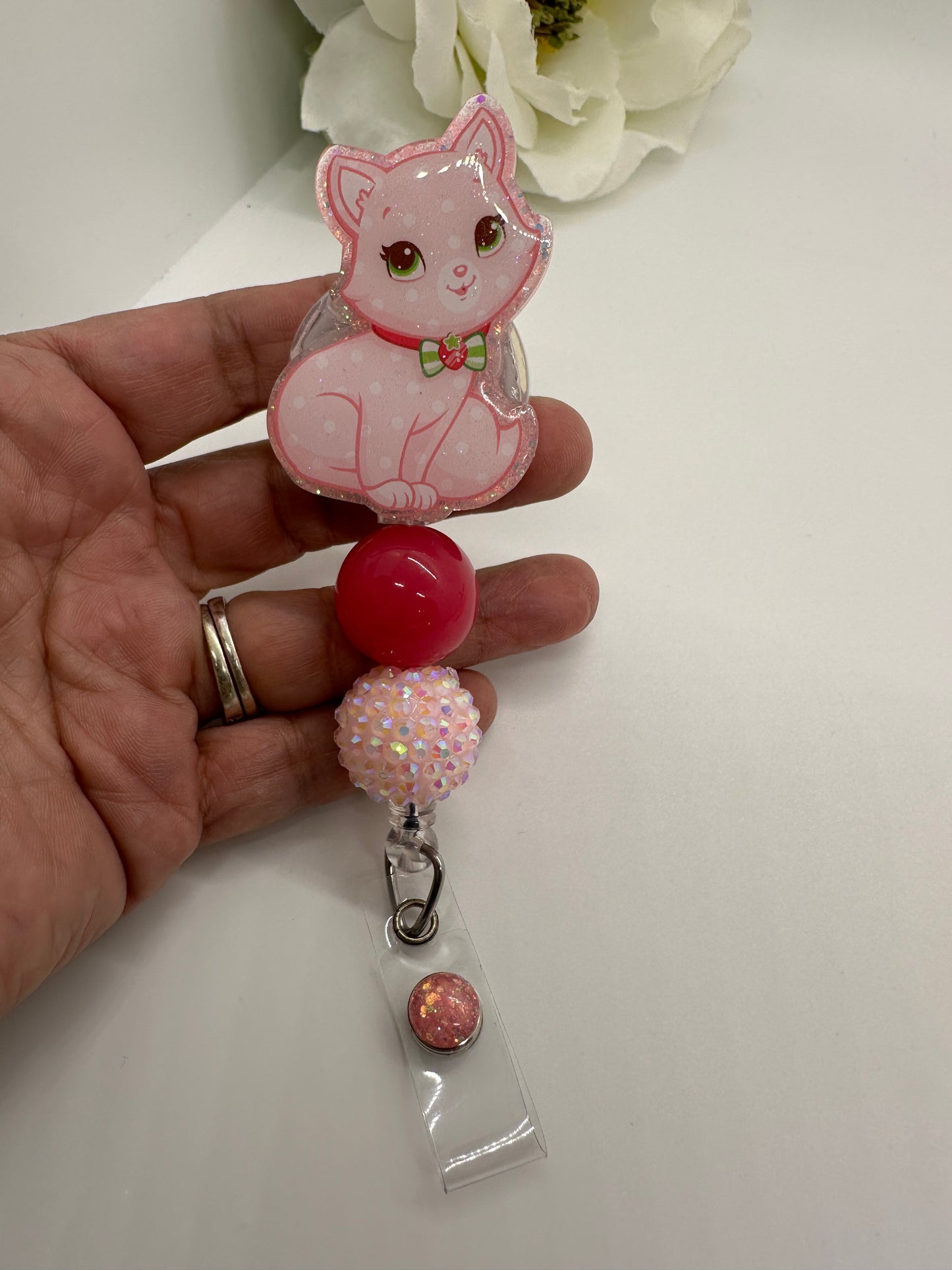 Kawaii Clustard Kitty Badge Reel