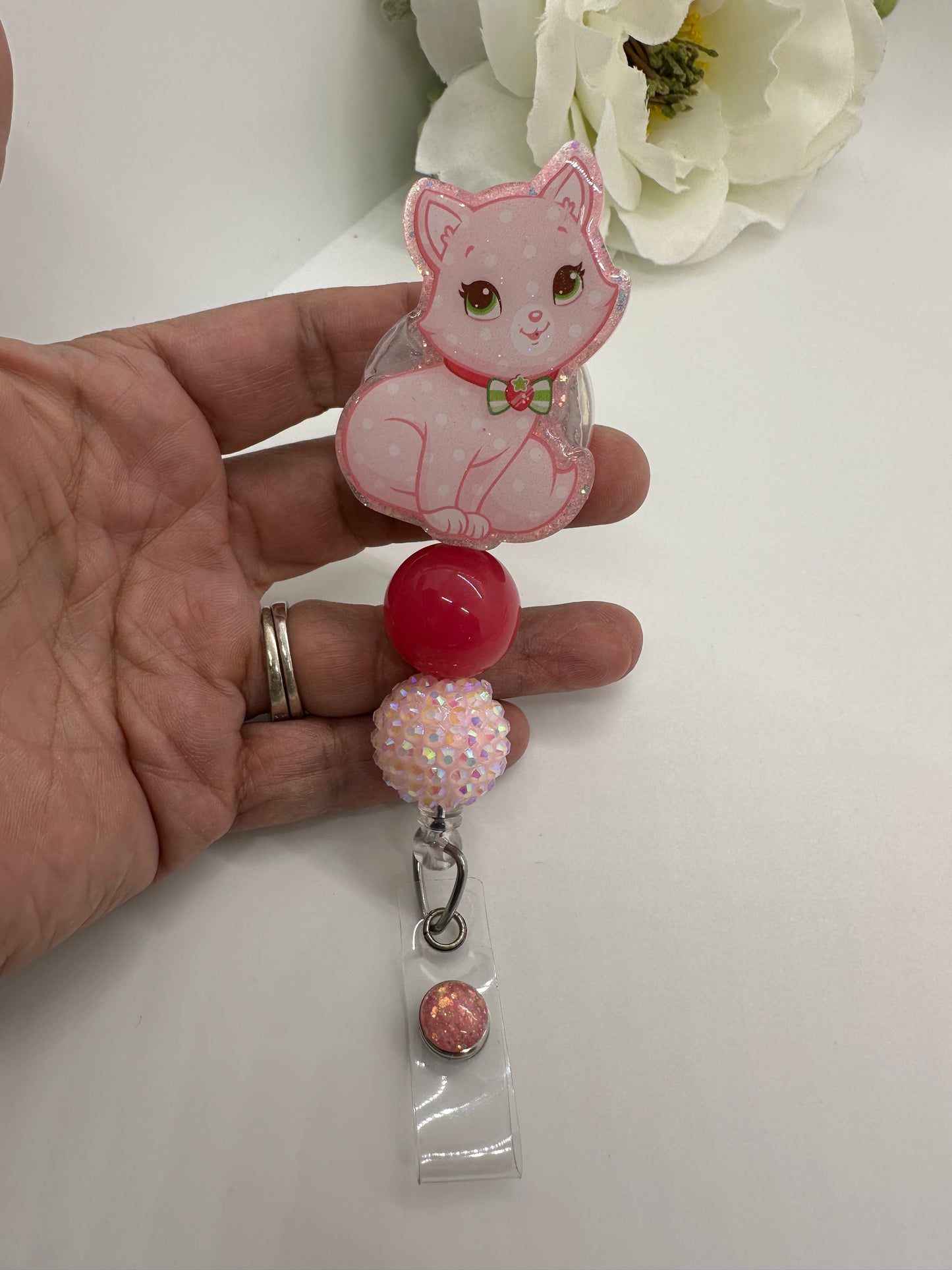 Kawaii Clustard Kitty Badge Reel