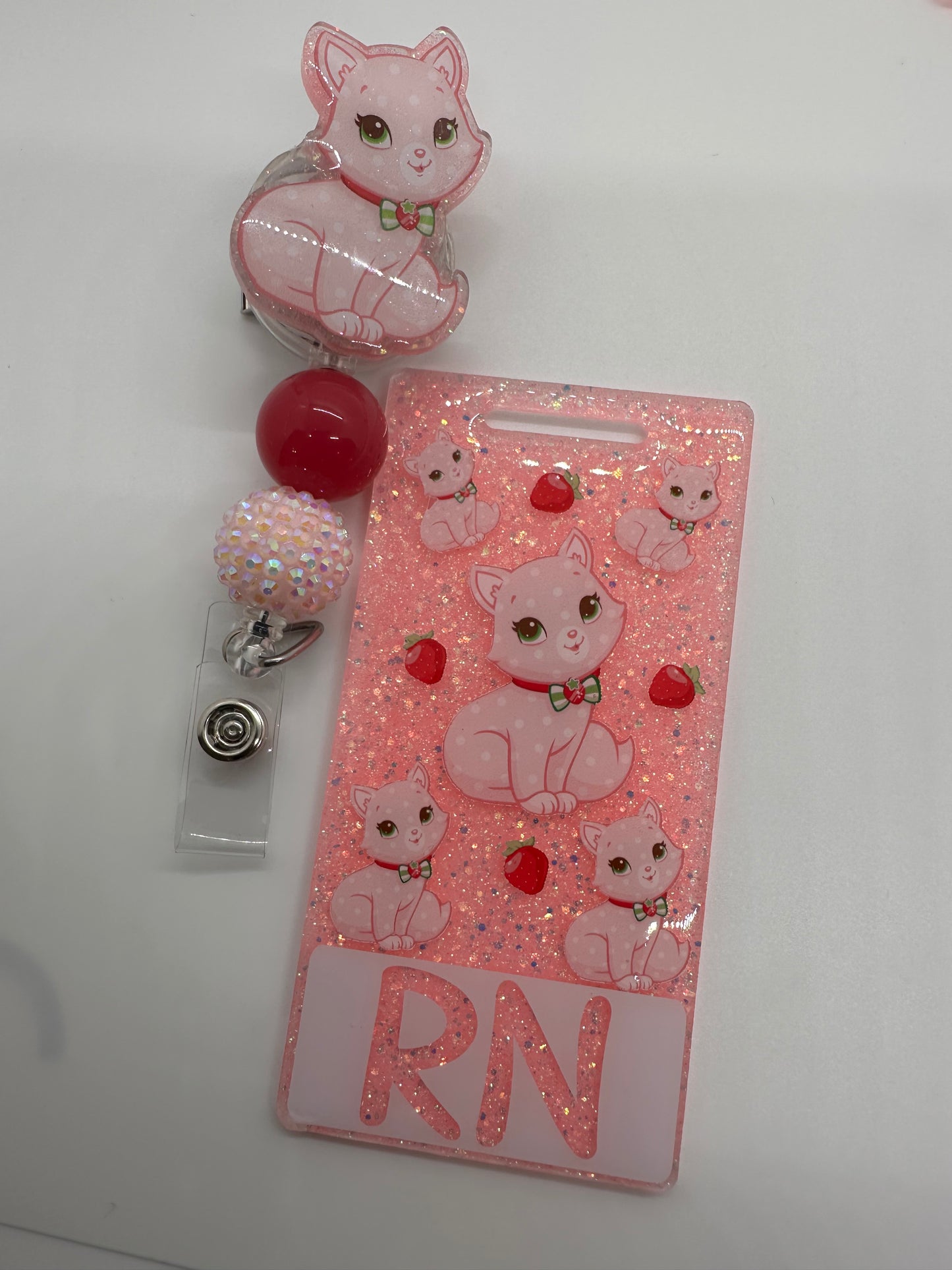 Strawberry Kitty Badge Buddy Set