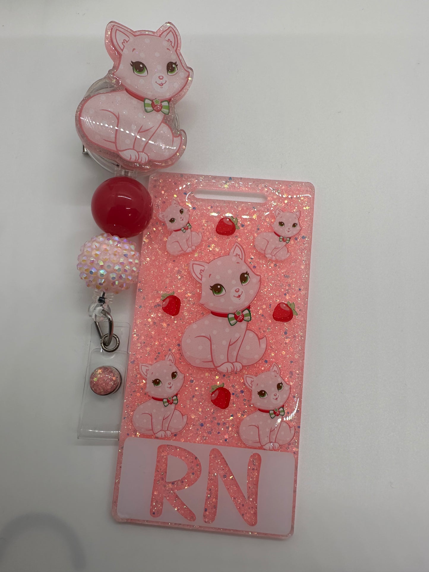 Strawberry Kitty Badge Buddy Set