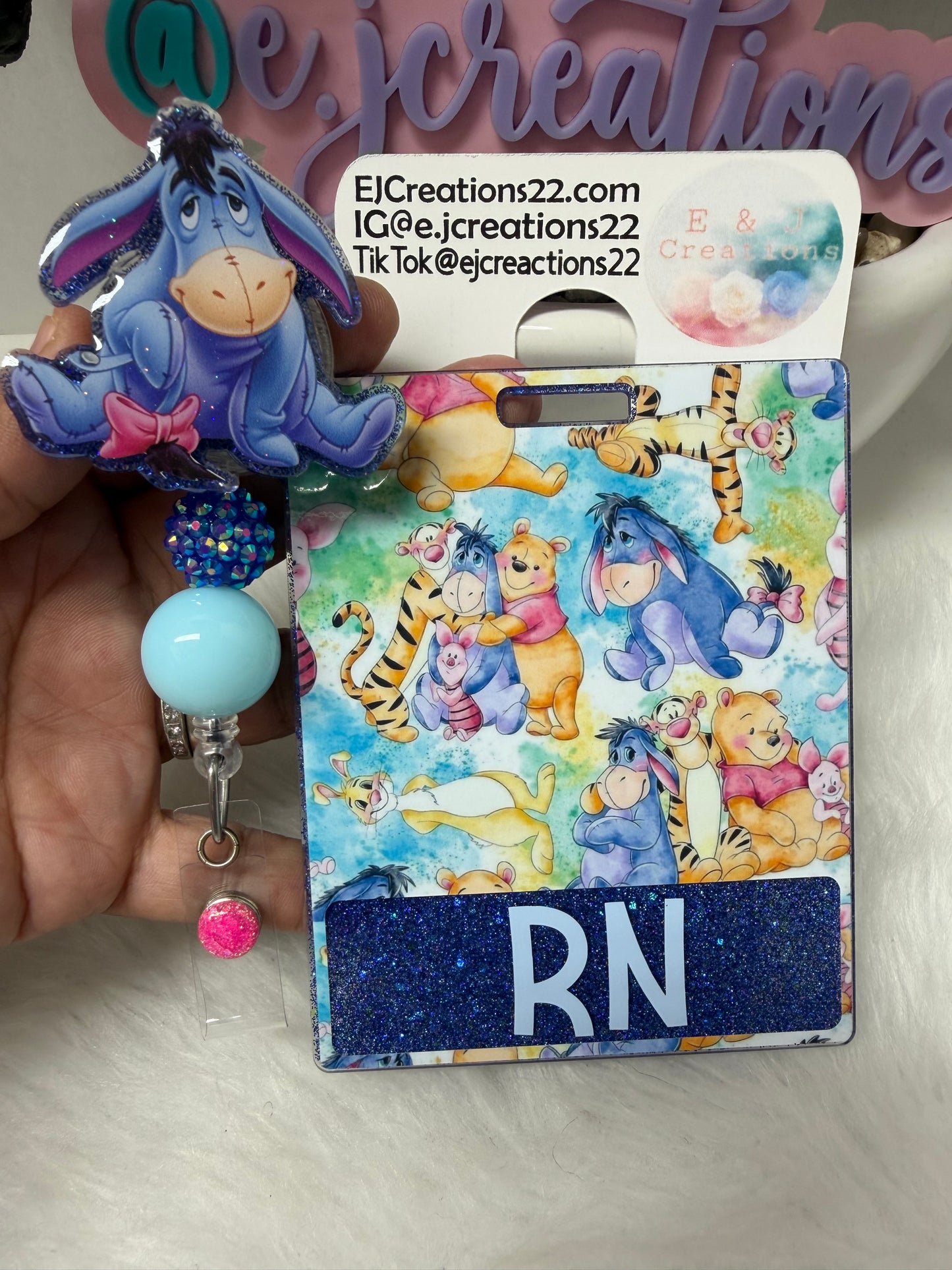 Blue Donkey Badge Buddy Set