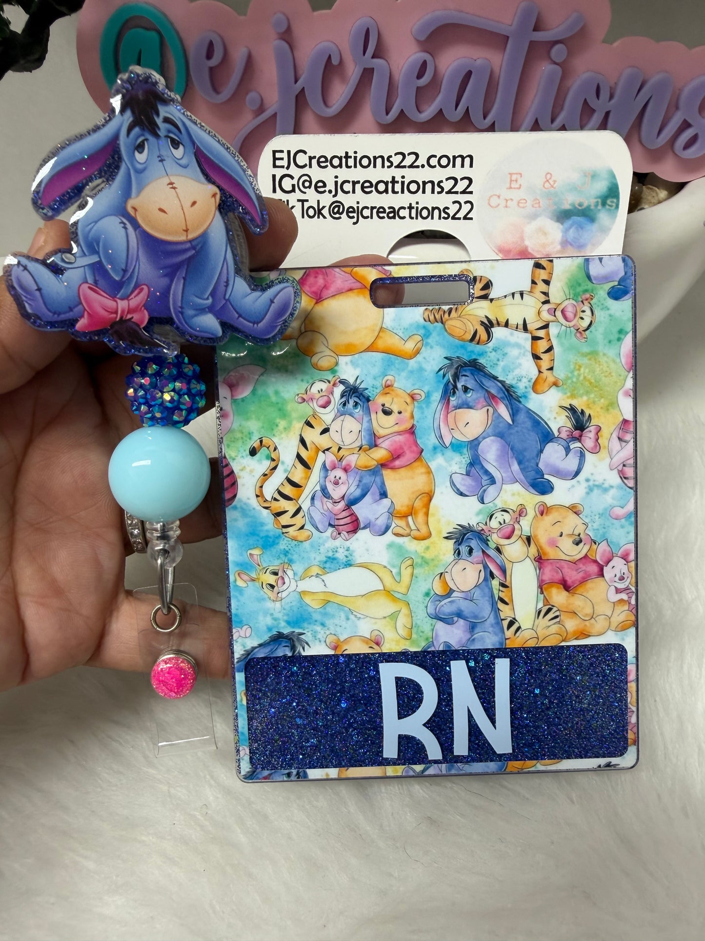 Blue Donkey Badge Buddy Set