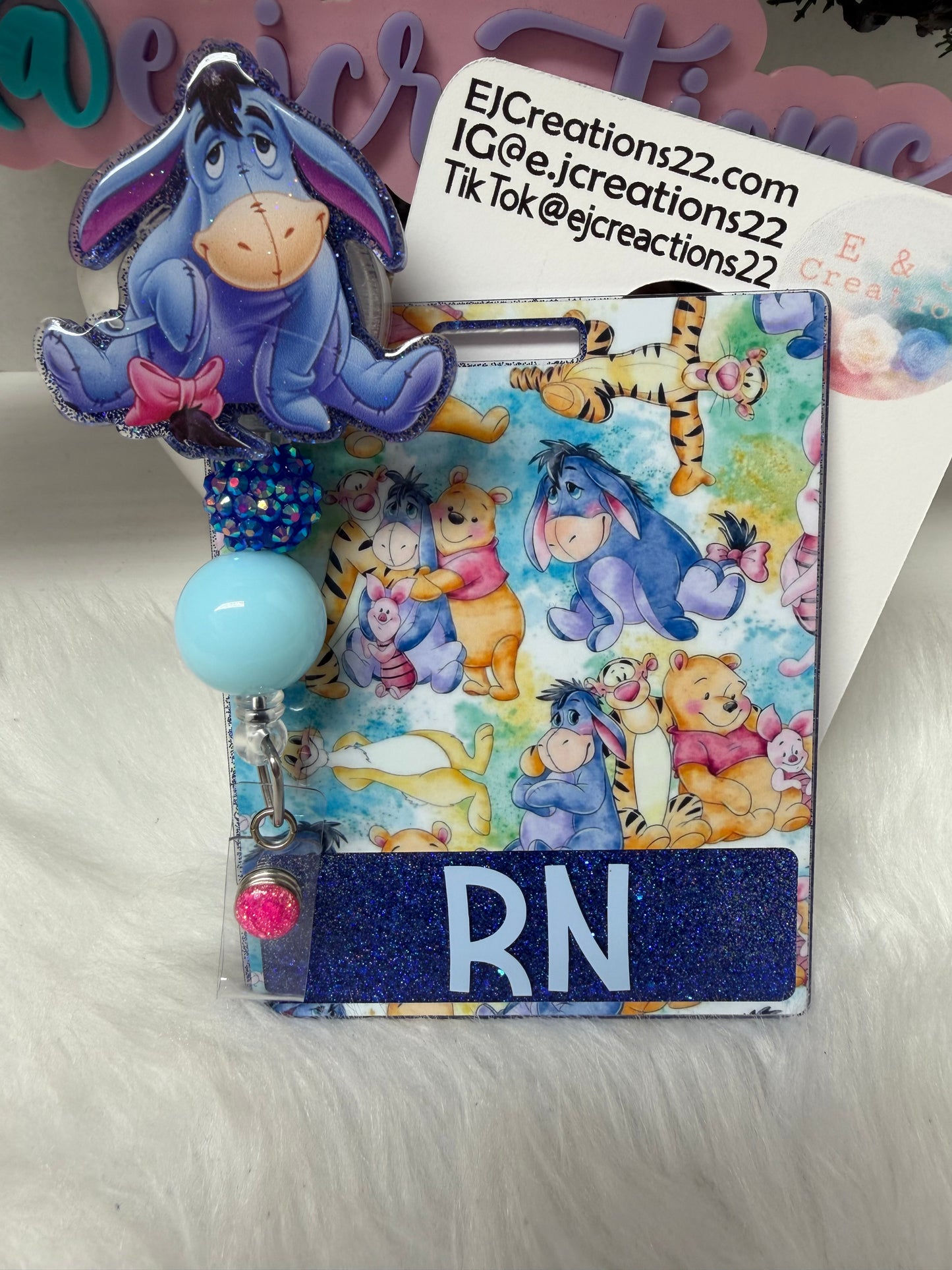 Blue Donkey Badge Buddy Set