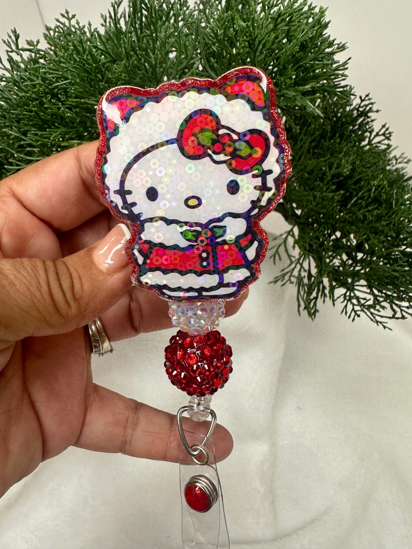 Christmas Kitty Badge Reel