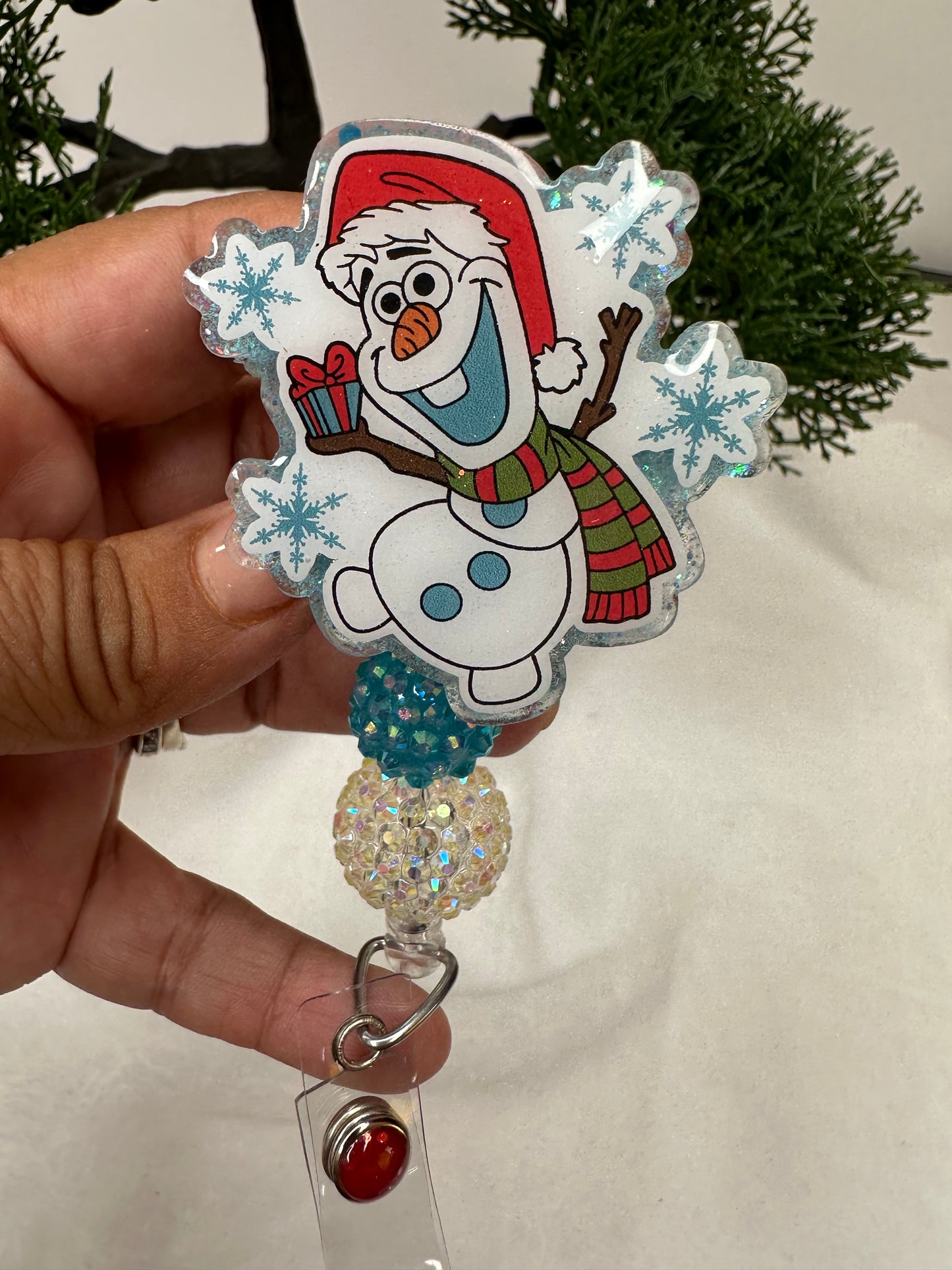 Olaf Snowman Badge Reel