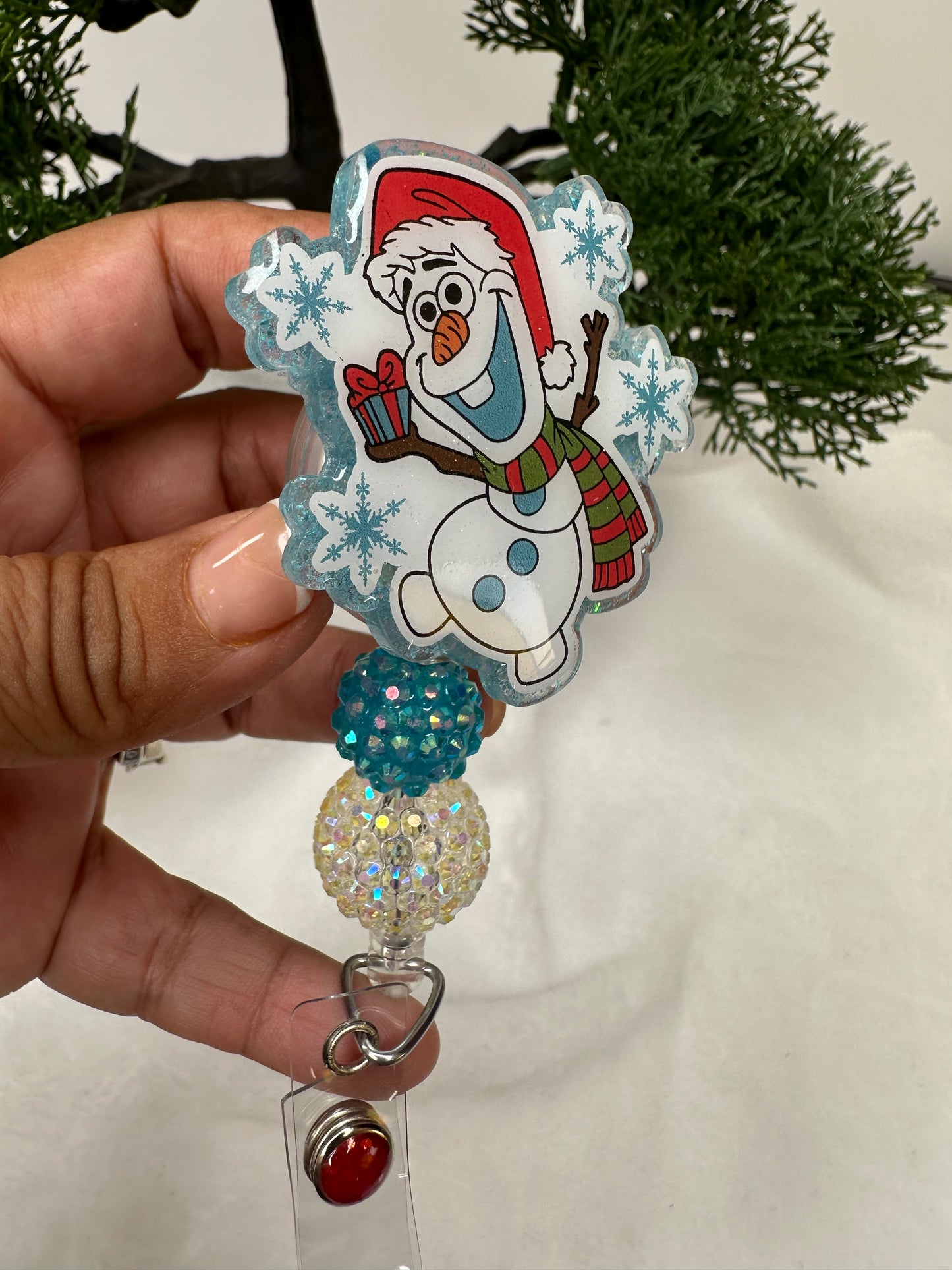 Olaf Snowman Badge Reel