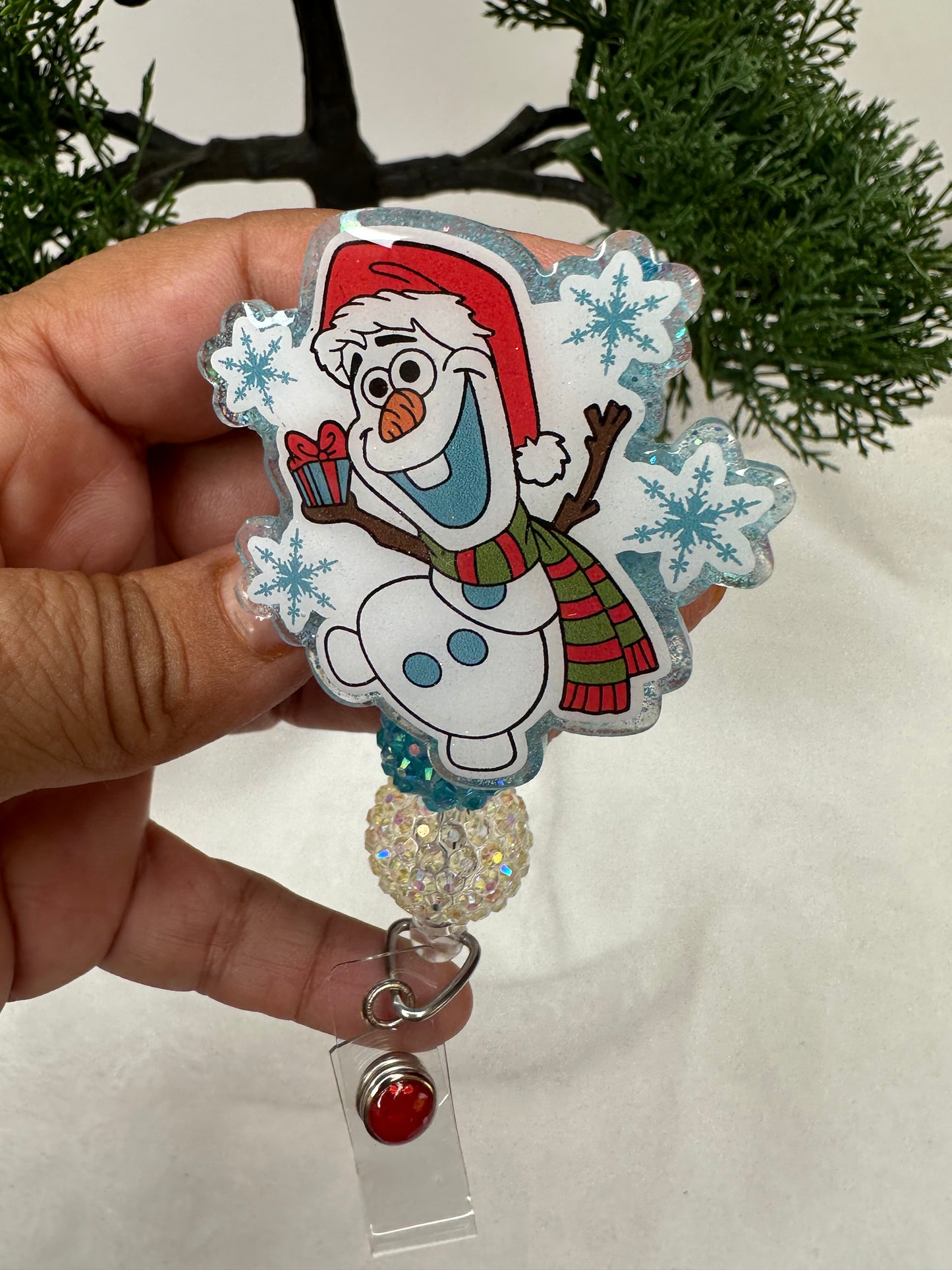 Olaf Snowman Badge Reel