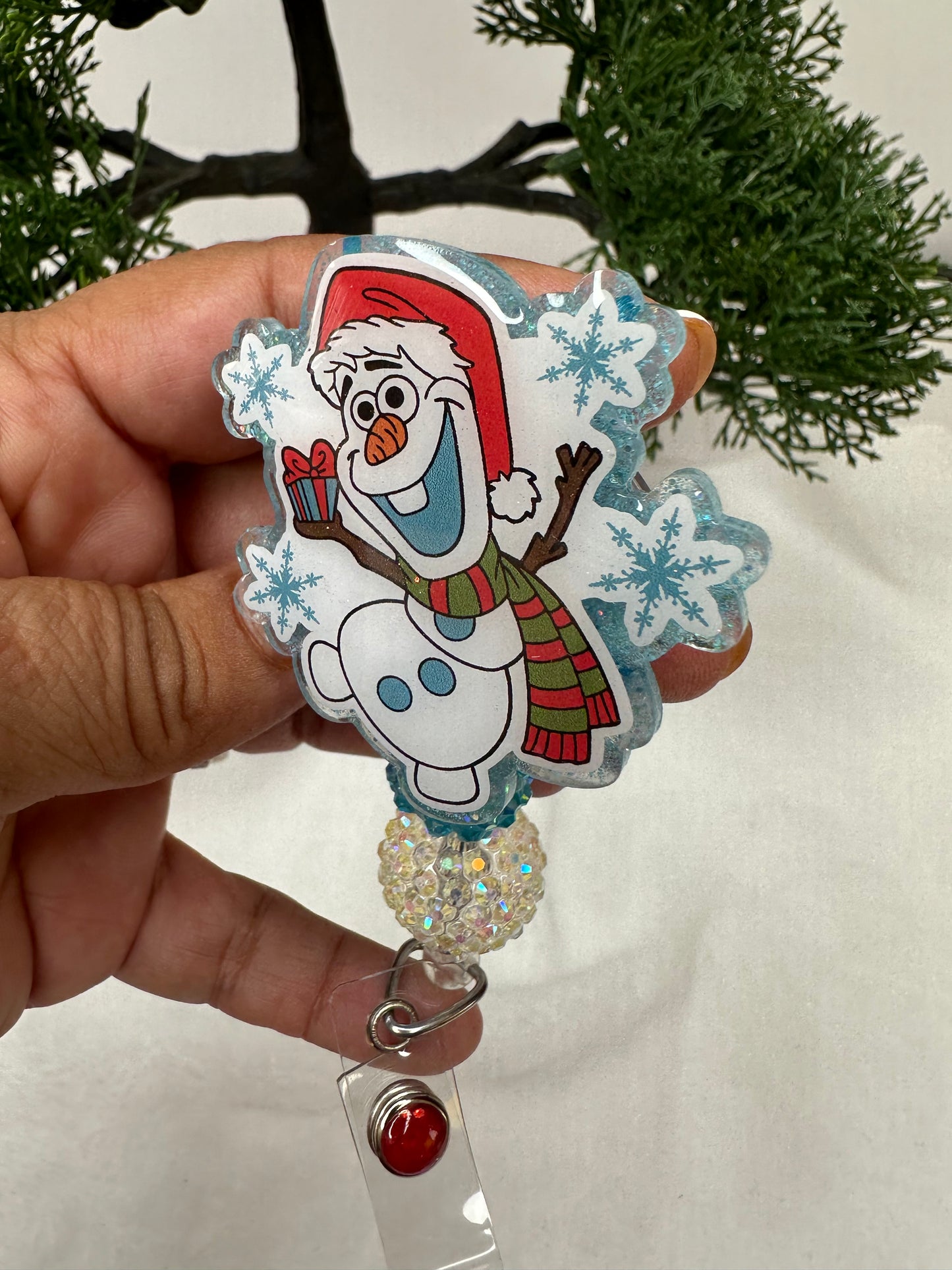 Olaf Snowman Badge Reel