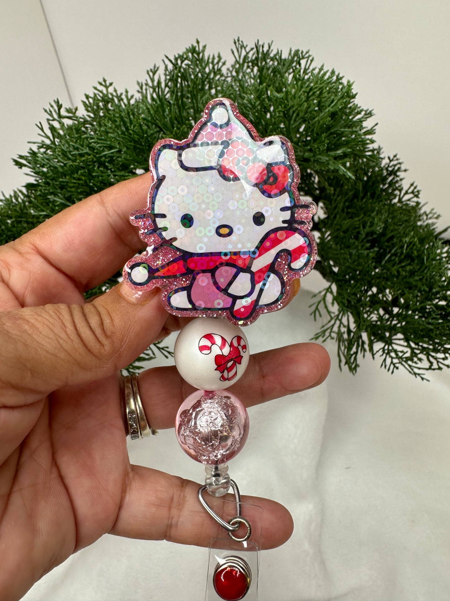 Kitty Christmas Badge Reel