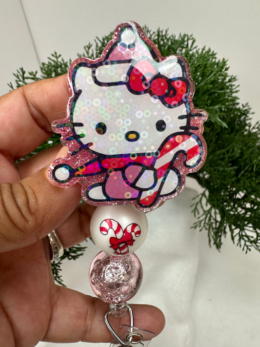 Kitty Christmas Badge Reel