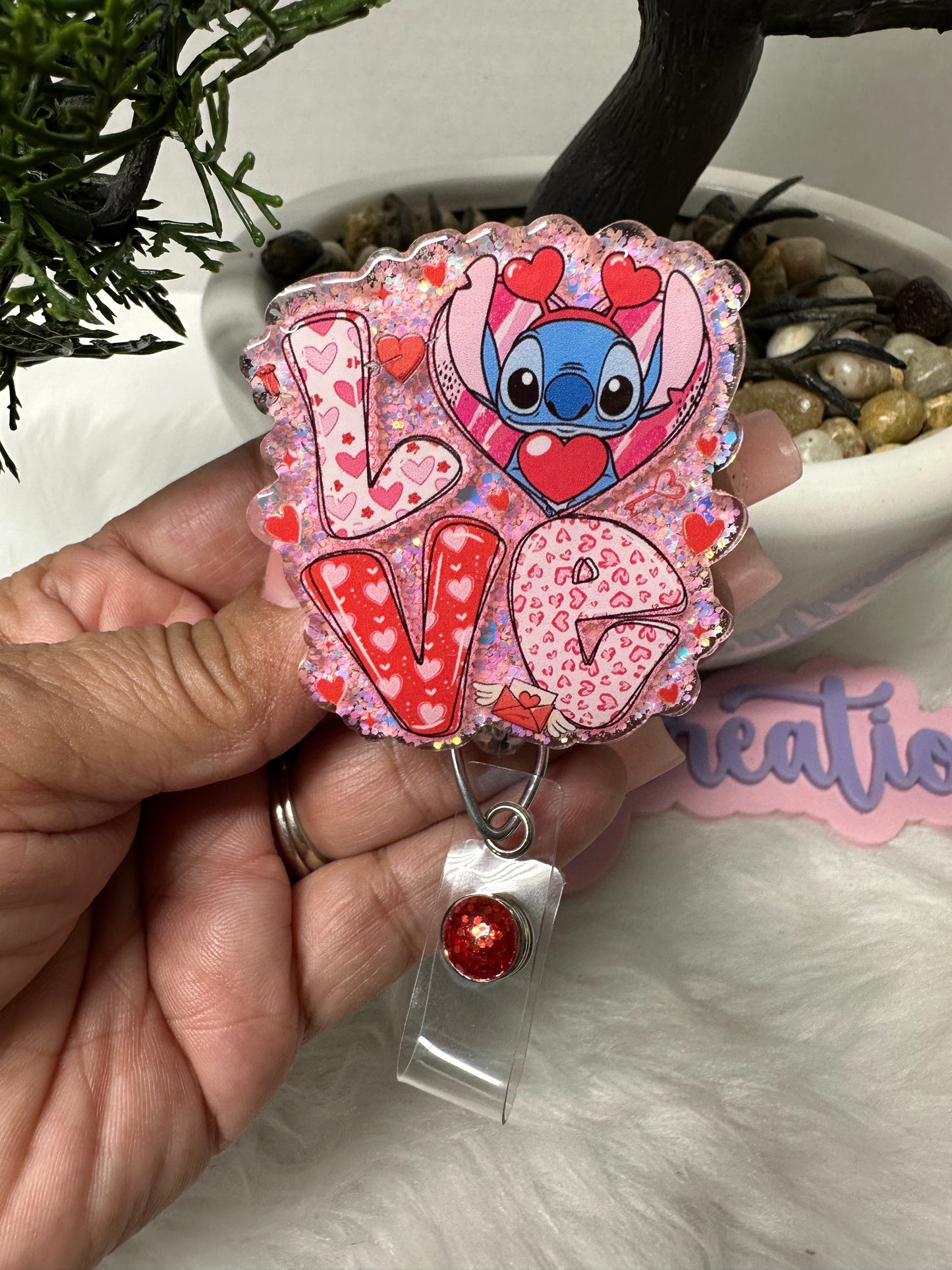 LOVE Stitch Badge Reel