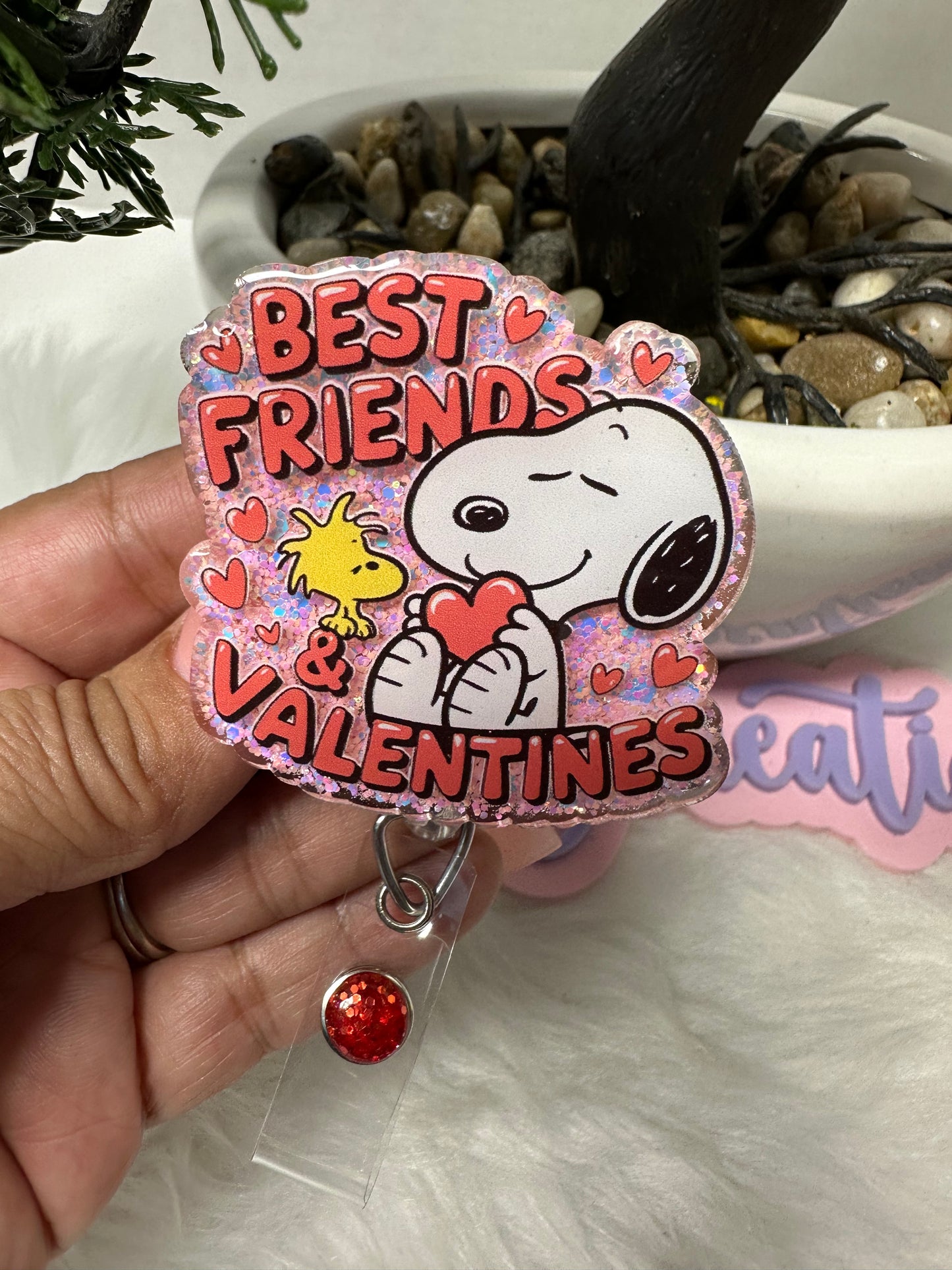 Valentines Day Pup Badge Reel