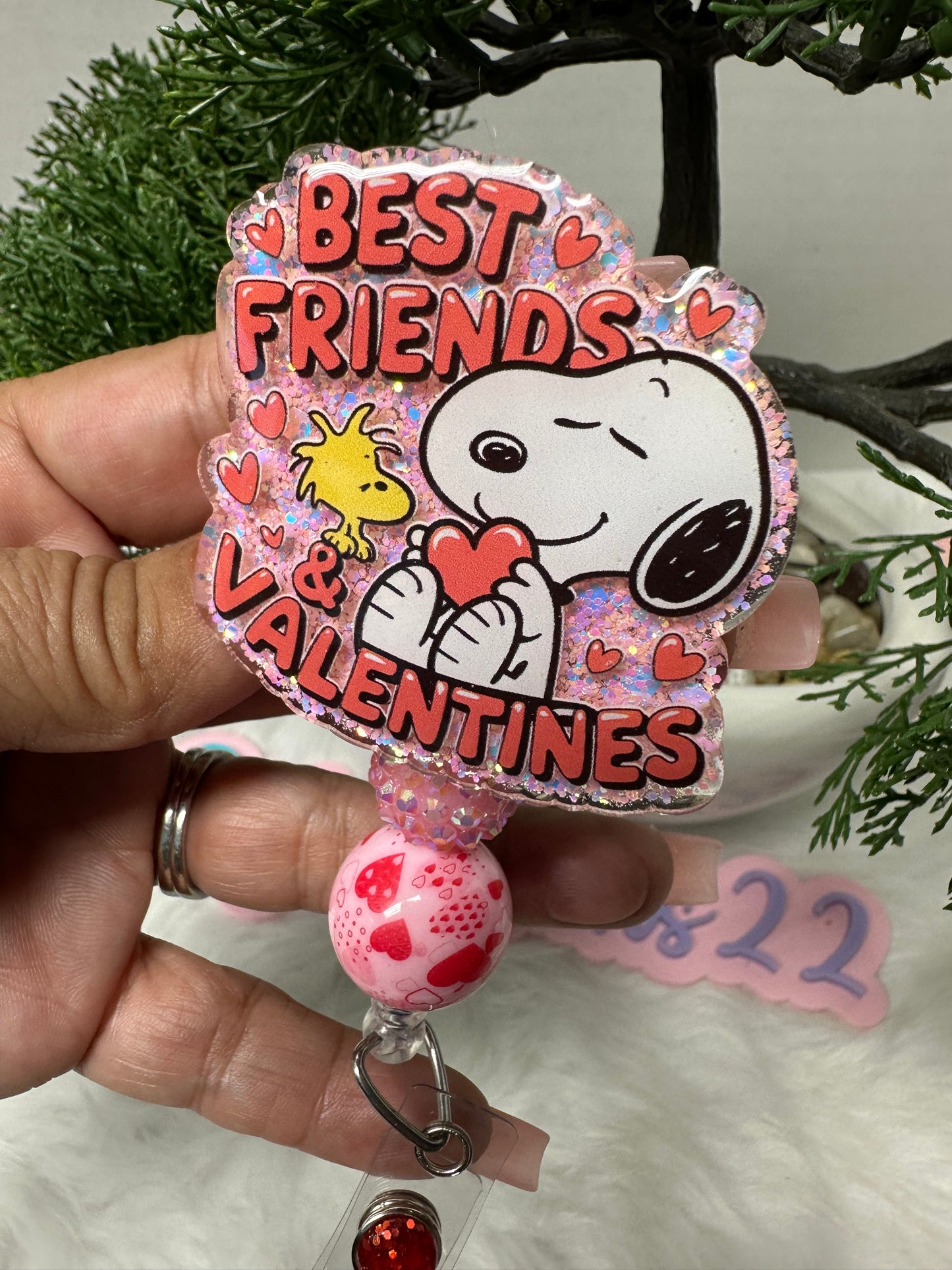 Valentines Day Pup Badge Reel