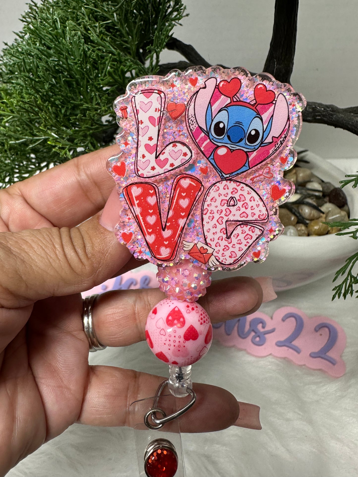 LOVE Stitch Badge Reel