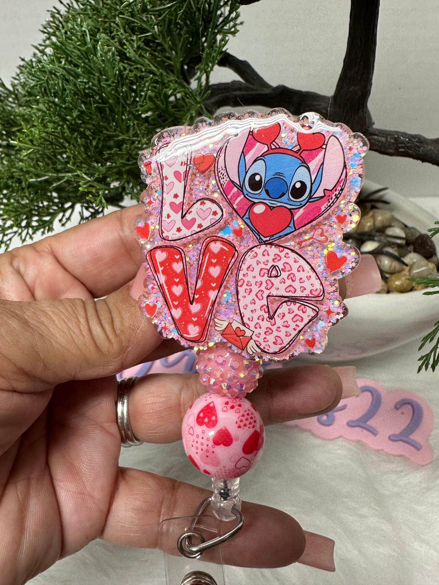 LOVE Stitch Badge Reel