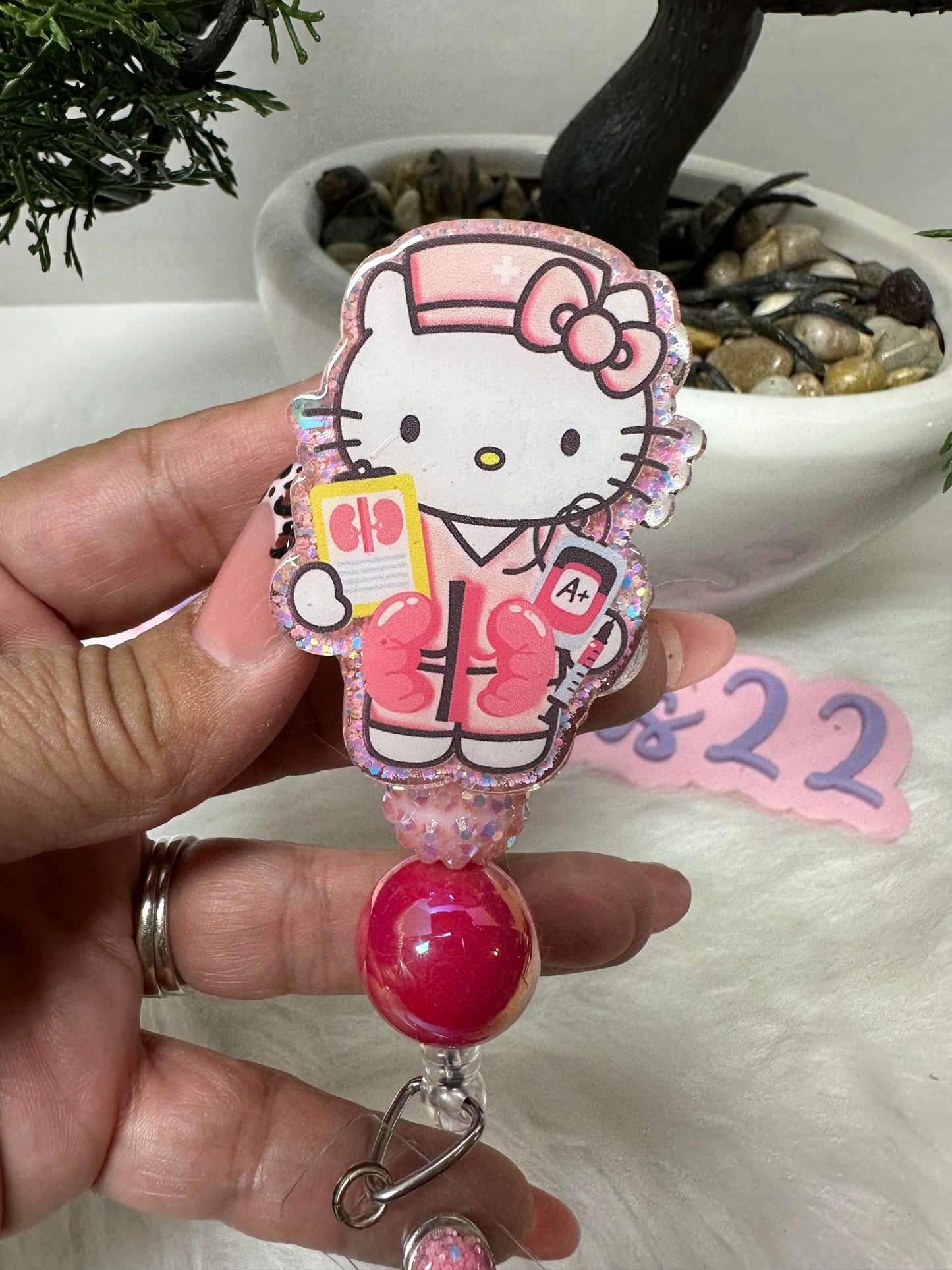 Kitty Dialysis Badge Reel
