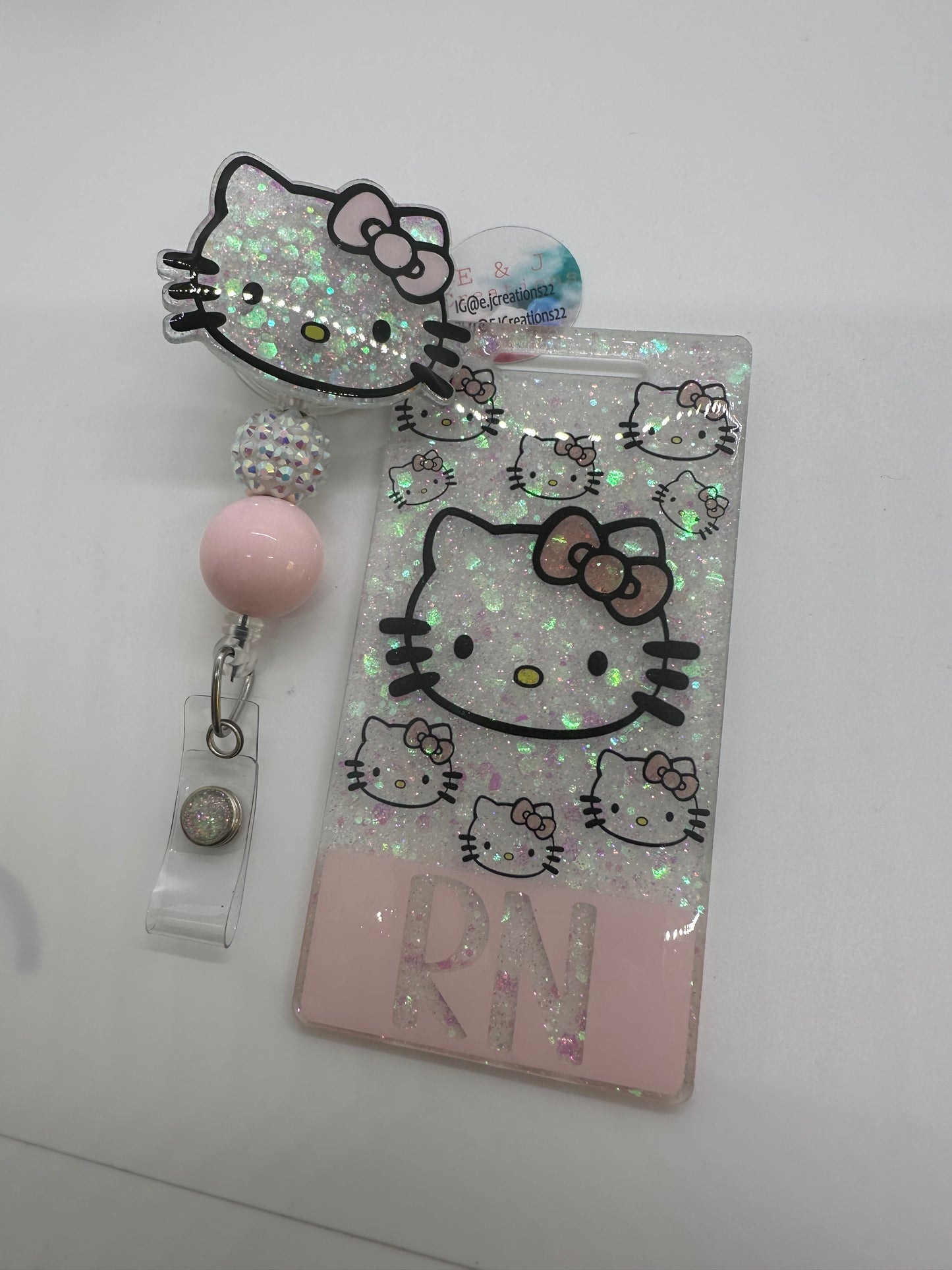 Light Pink  Kitty Badge Buddy Set