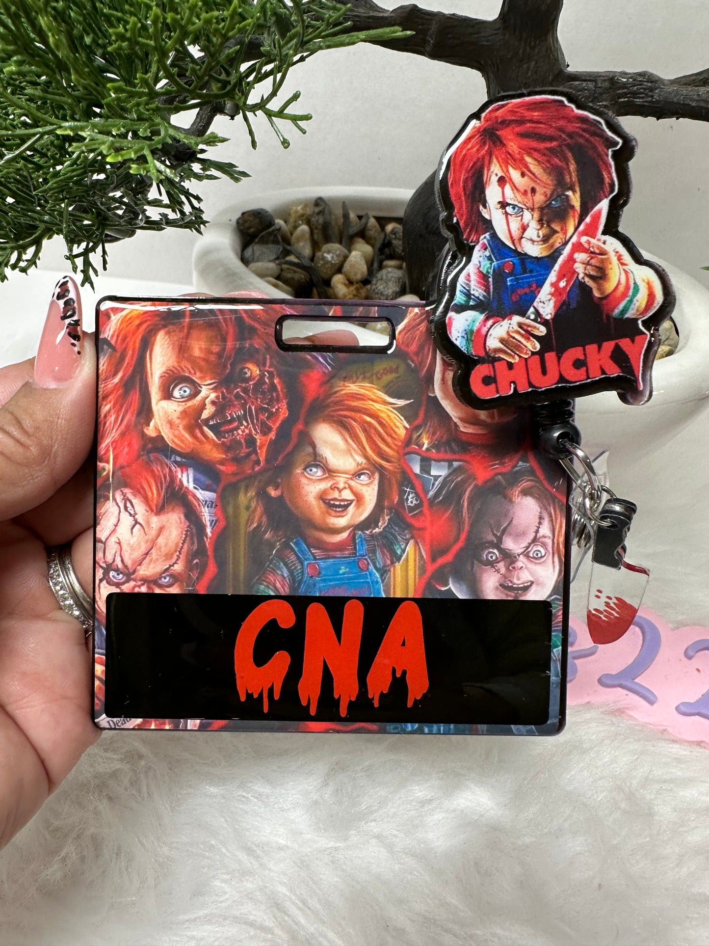 Chucky Doll Badge Buddy Set