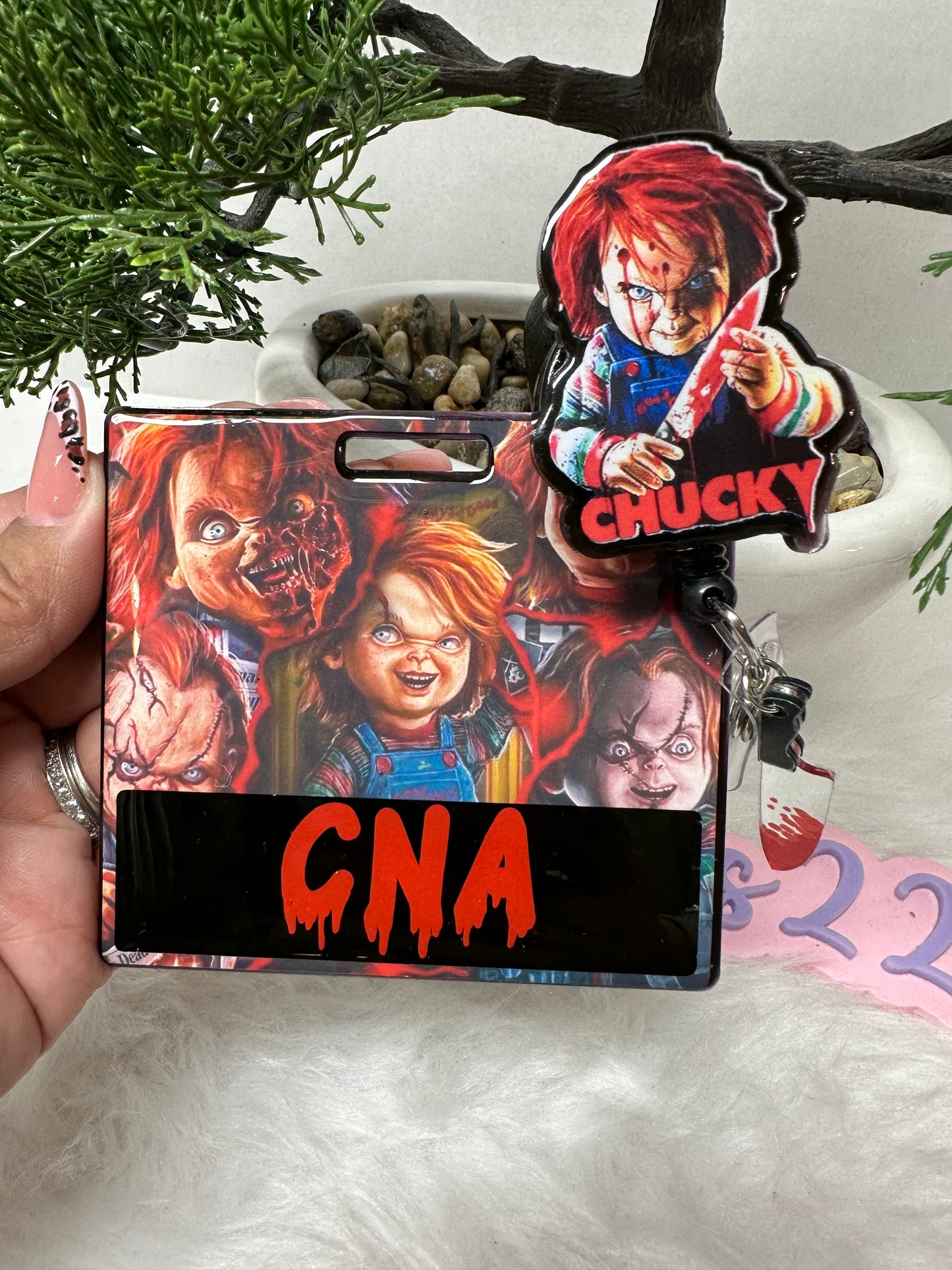 Chucky Doll Badge Buddy Set