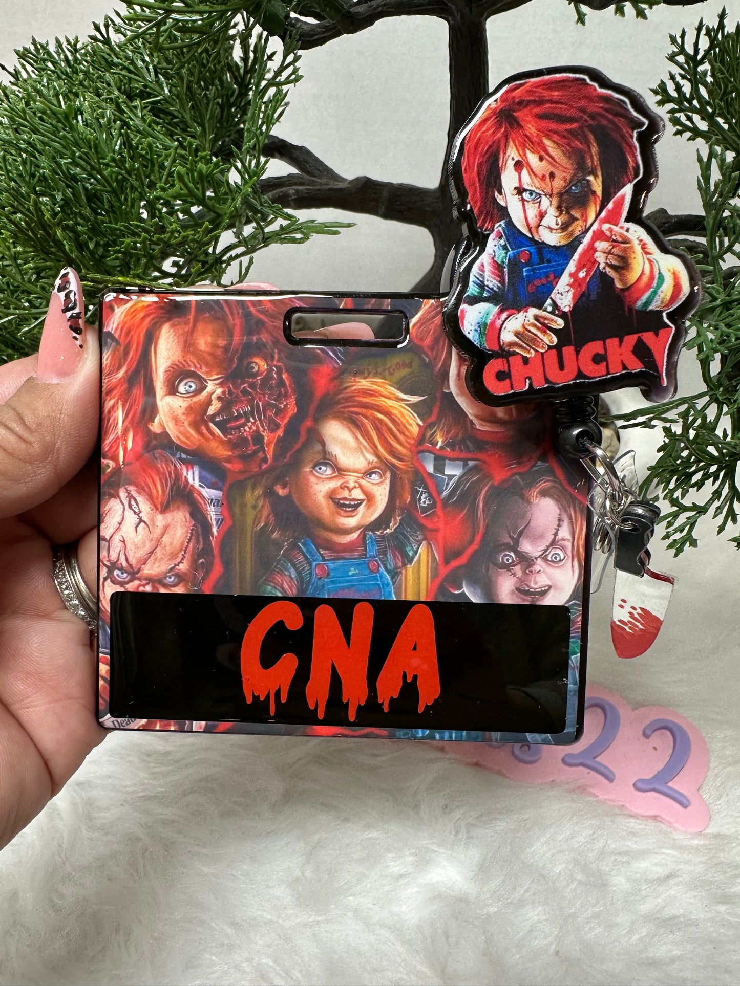 Chucky Doll Badge Buddy Set