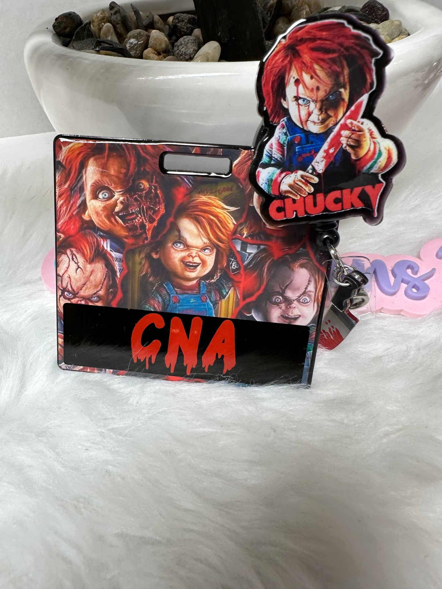 Chucky Doll Badge Buddy Set