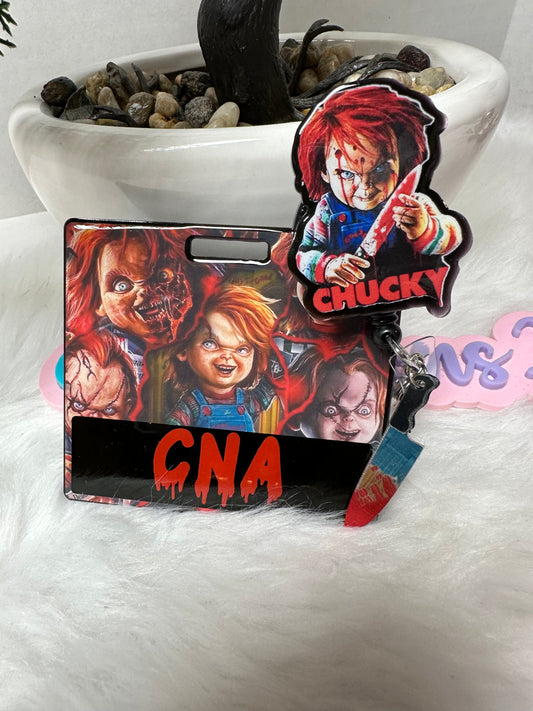 Chucky Doll Badge Buddy Set