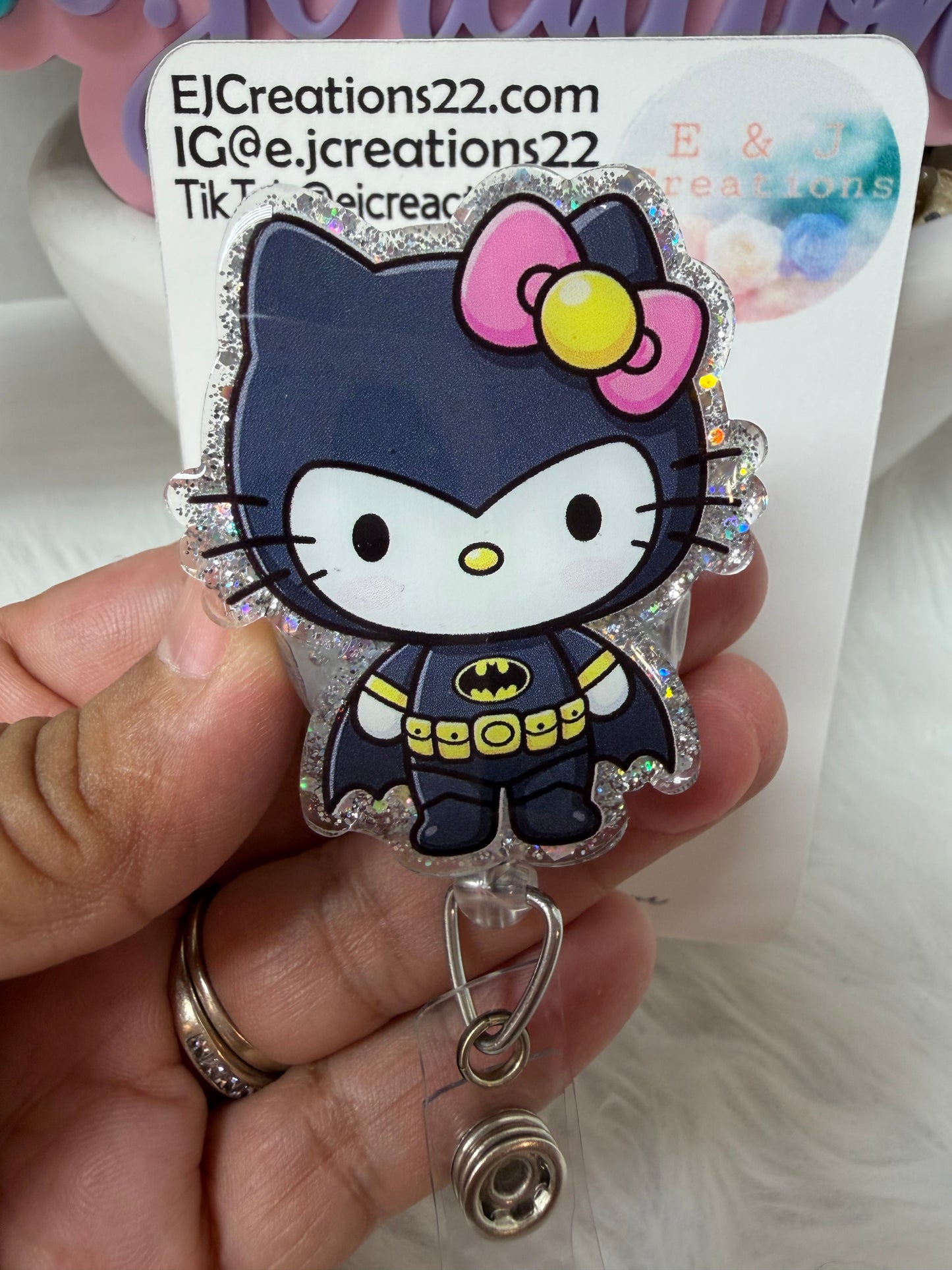 Kawaii Bat Hero Badge Reel