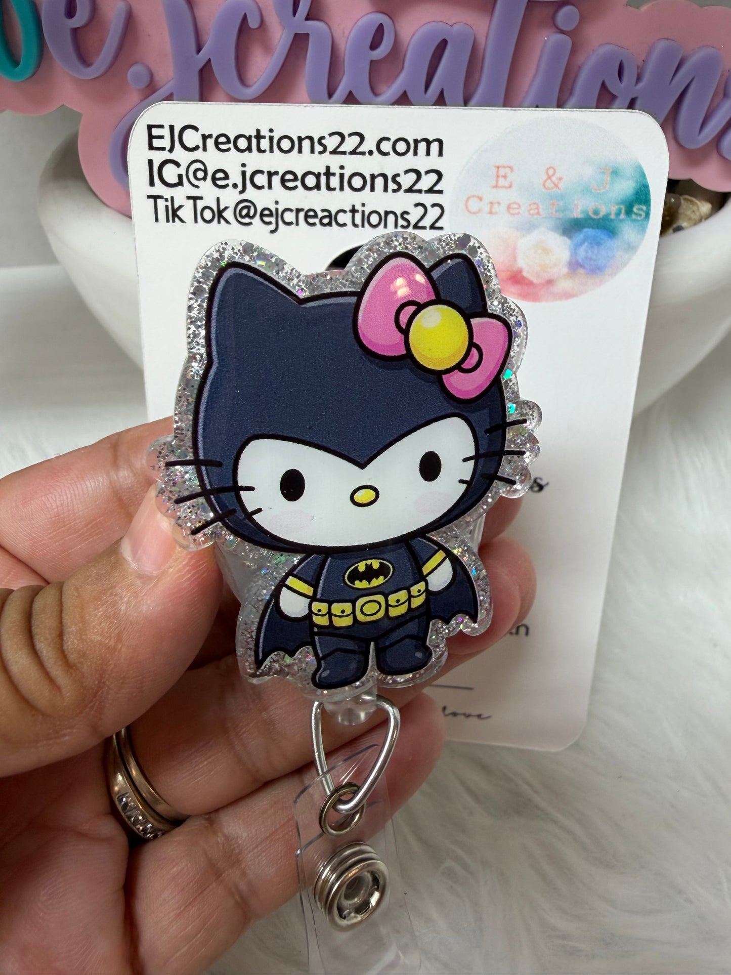 Kawaii Bat Hero Badge Reel
