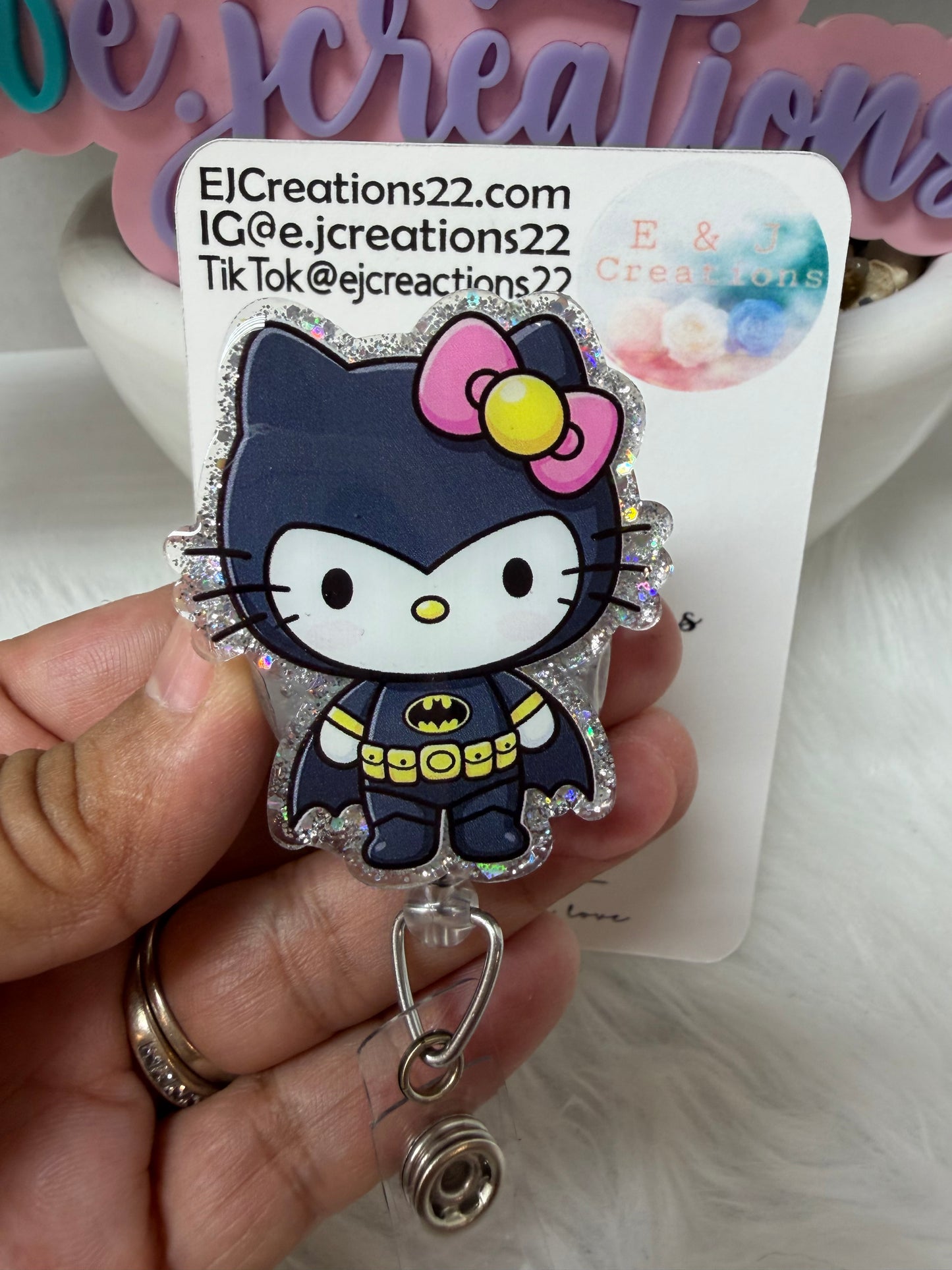 Kawaii Bat Hero Badge Reel