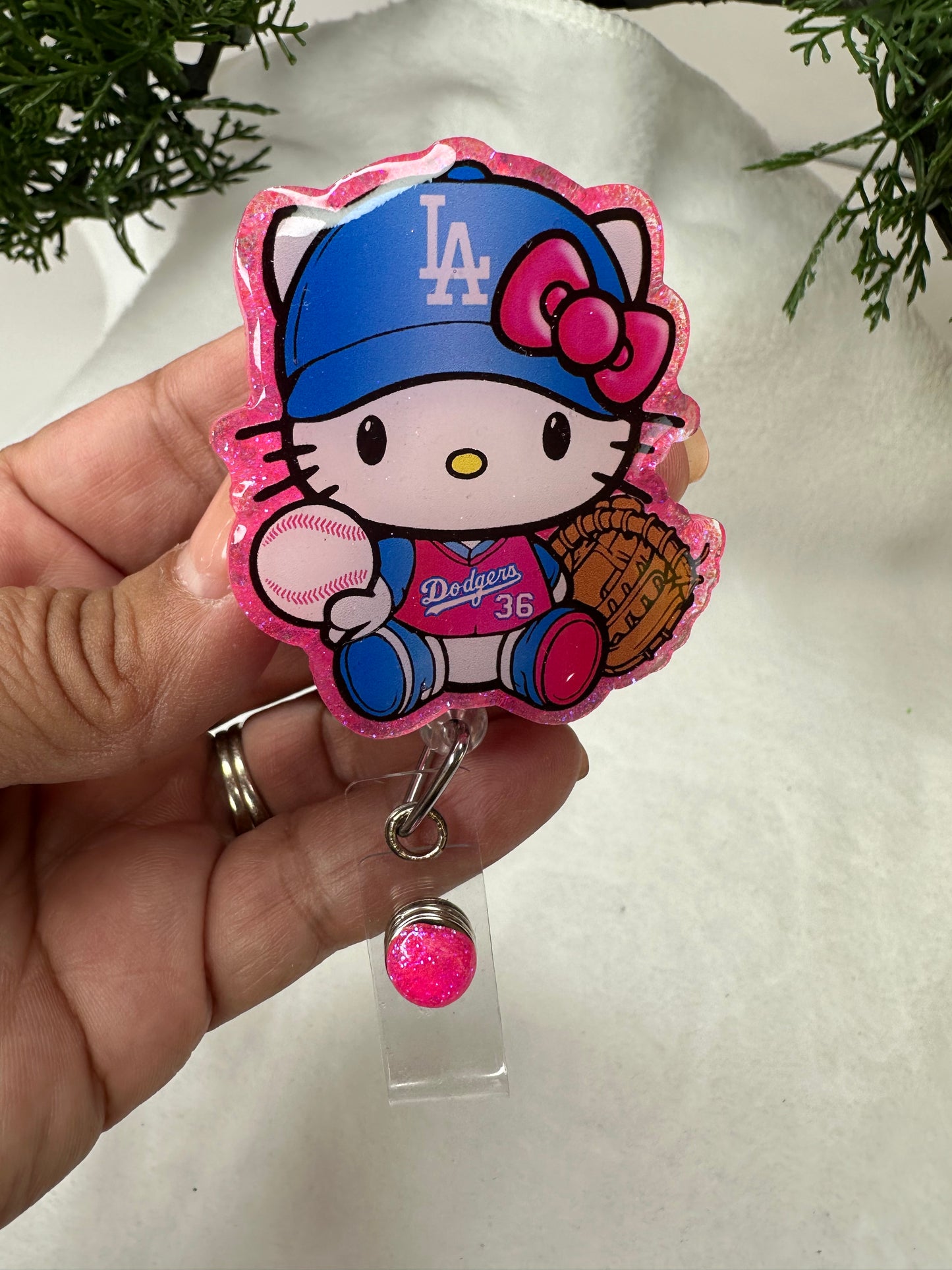 Pink Kitty LA Blue Badge Reel