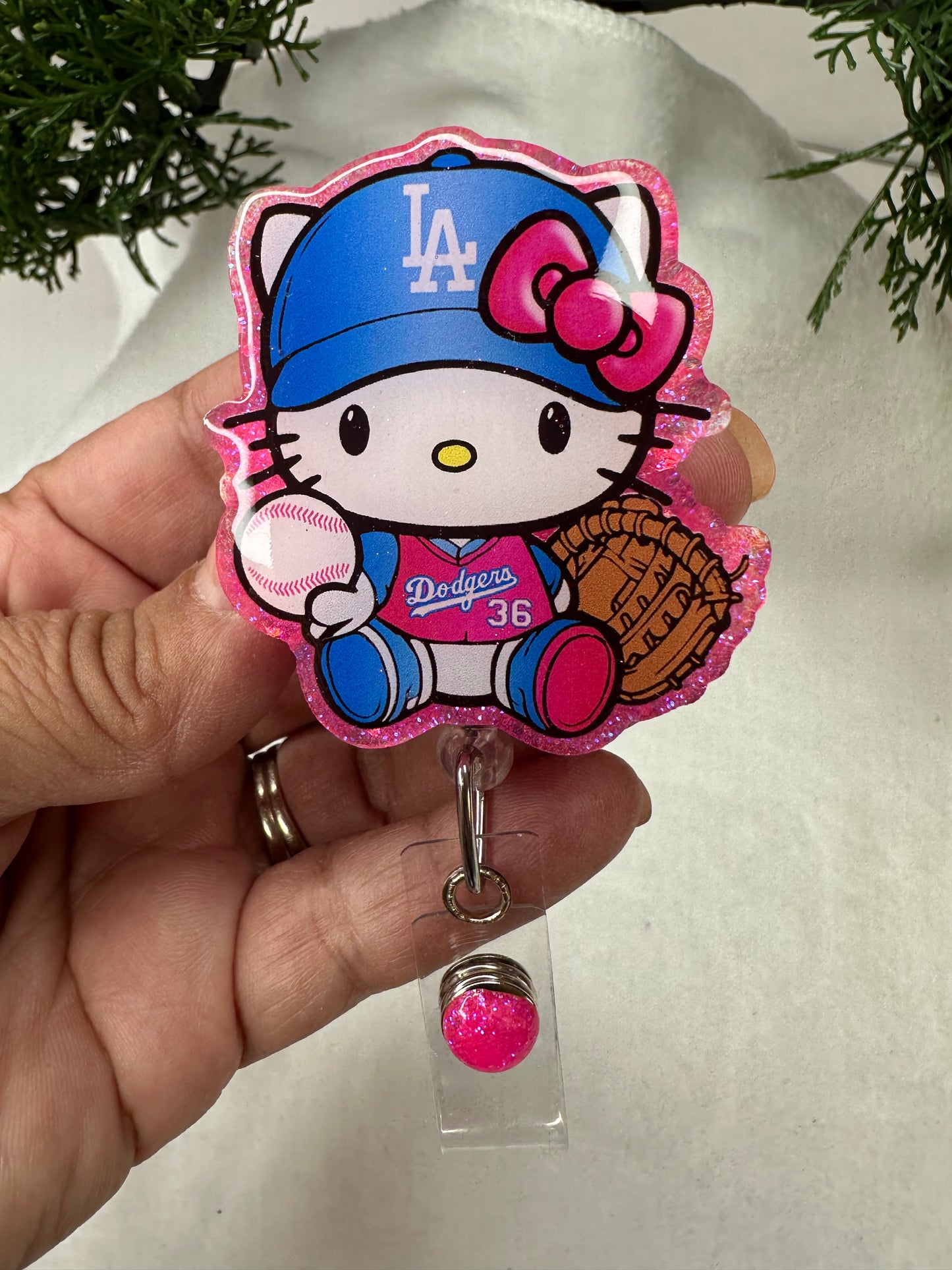 Pink Kitty LA Blue Badge Reel