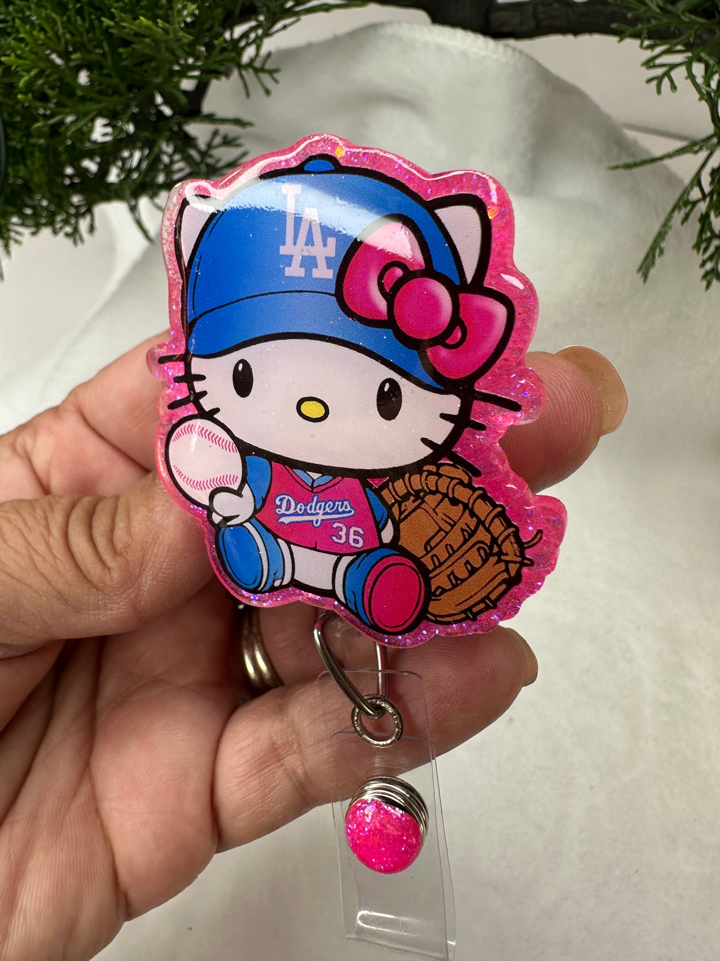 Pink Kitty LA Blue Badge Reel