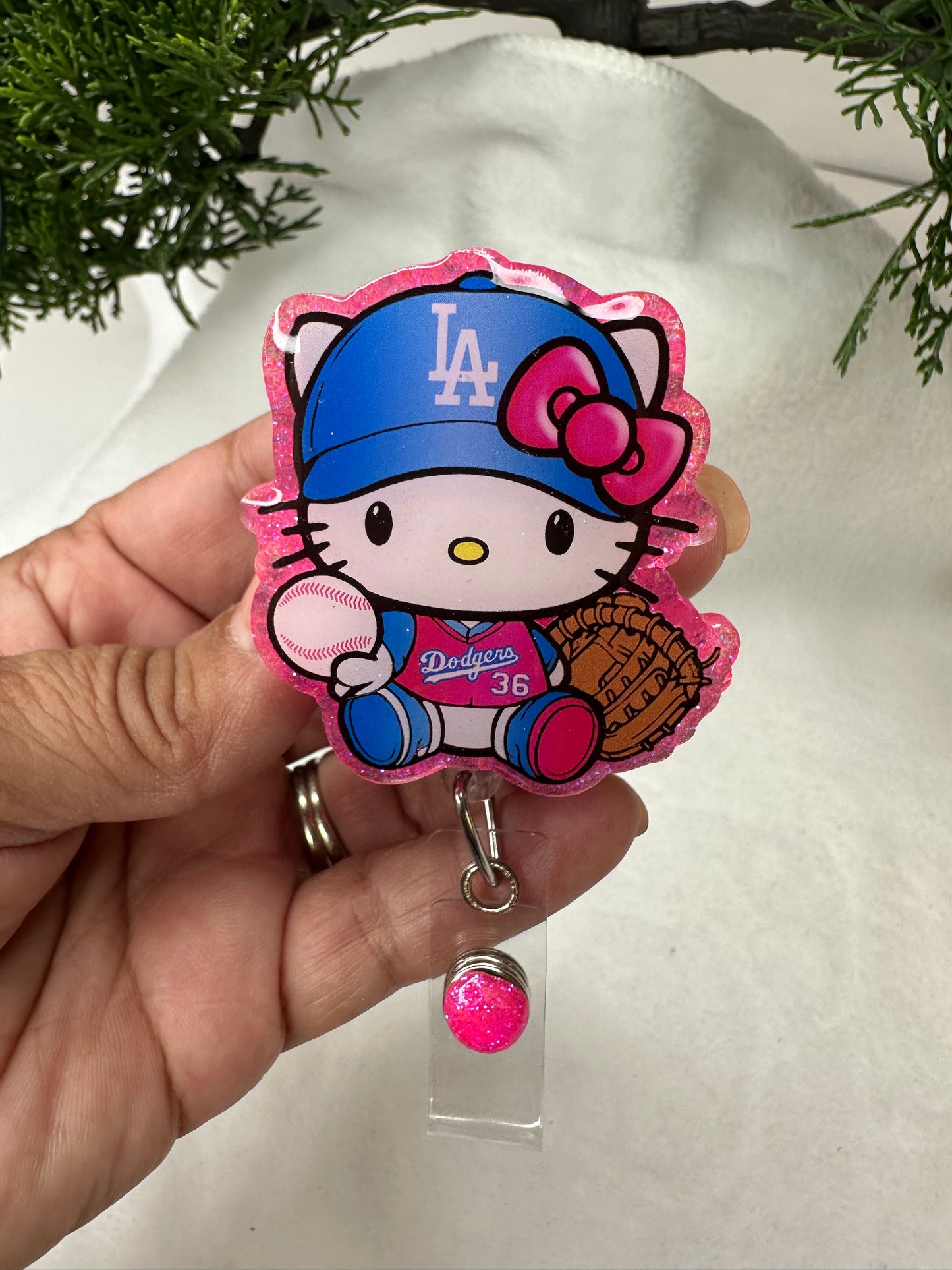 Pink Kitty LA Blue Badge Reel