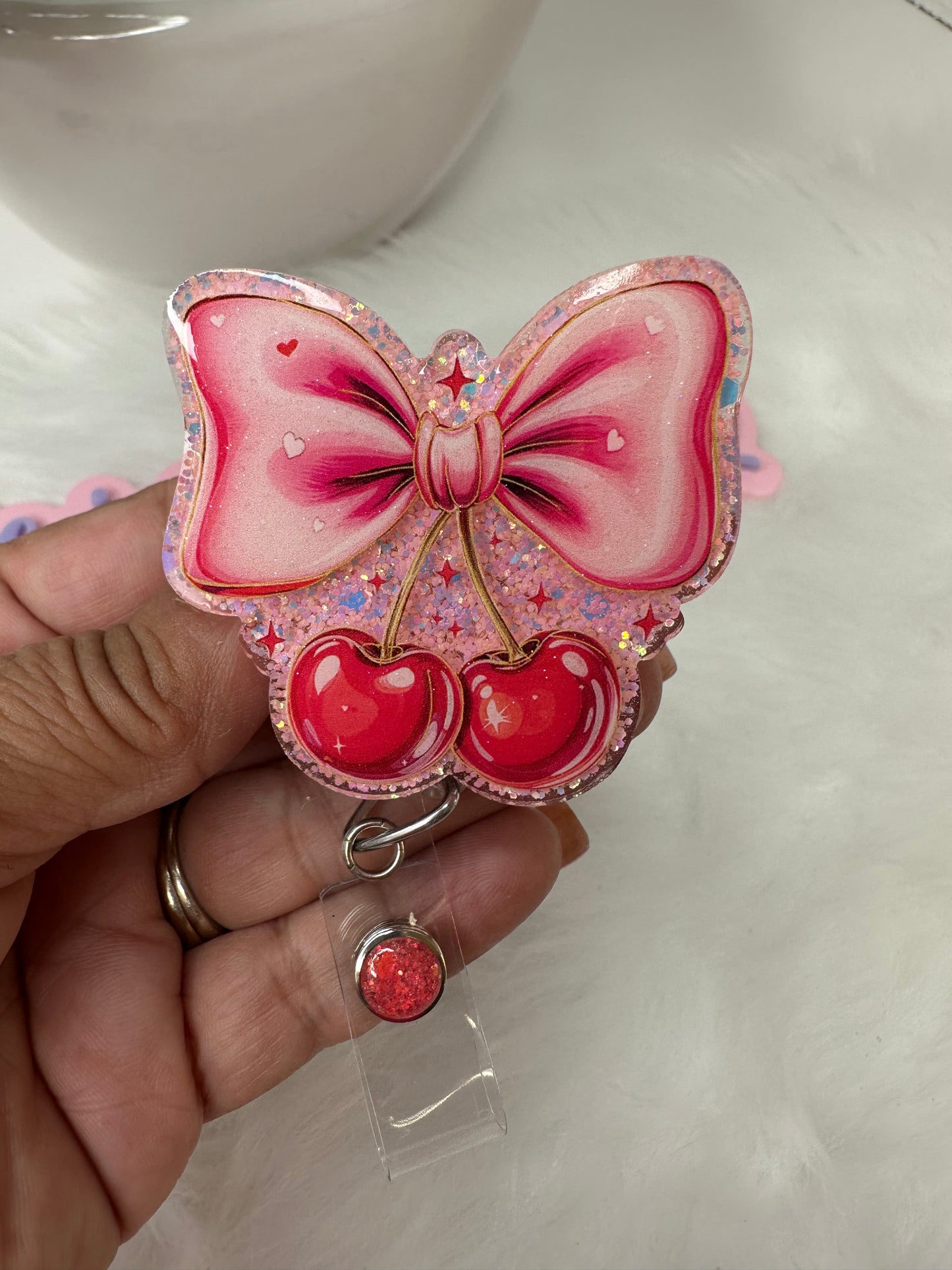 Cherries Coquette Badge Reel