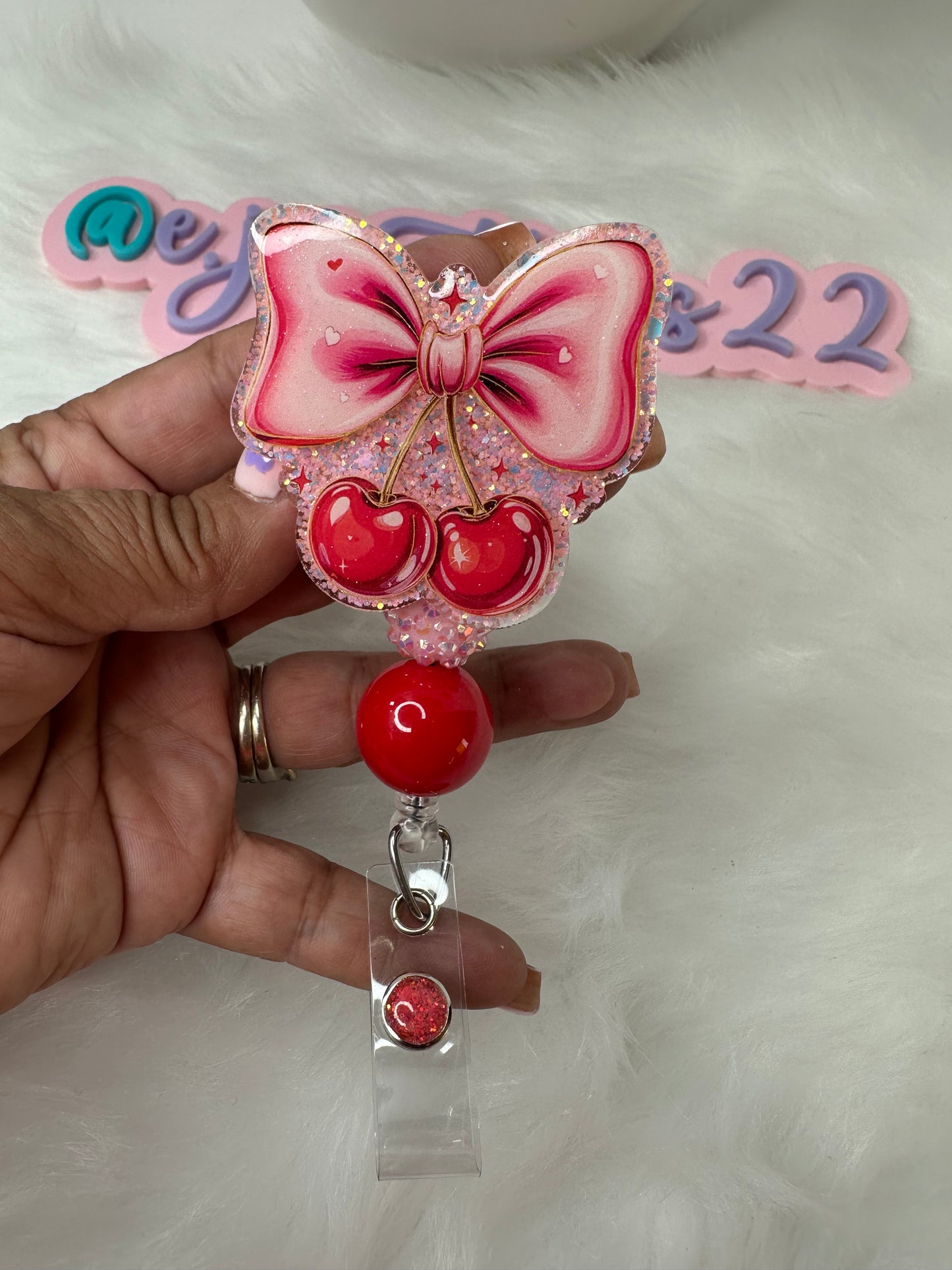 Cherries Coquette Badge Reel