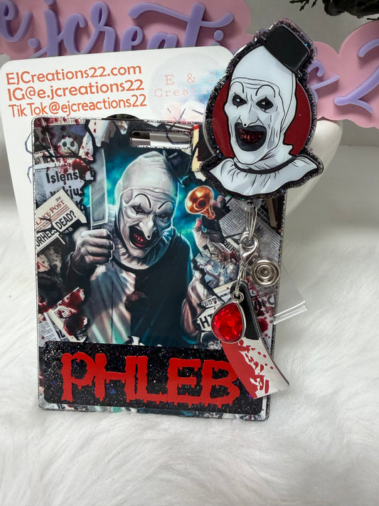 Horror Clown Badge Buddy Set