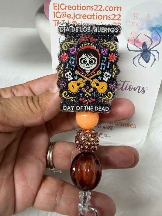 Day of the Dead Dia de Los Muertos Badge Reel
