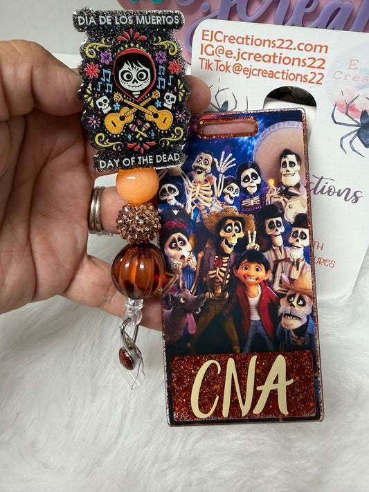 Day of the Dead Dia de Los Muertos Badge Buddy Set