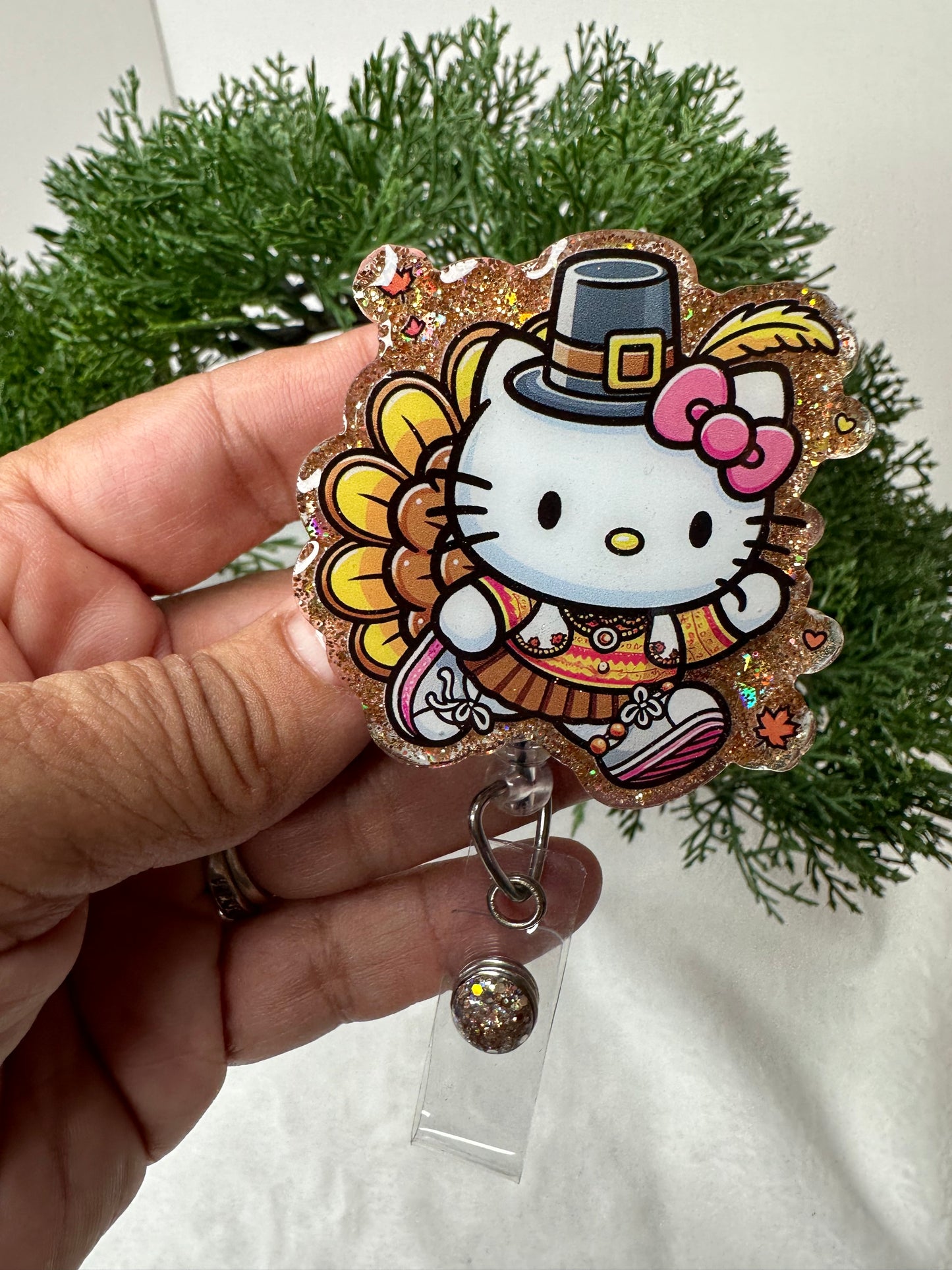 Kitty Turkey Badge Reel