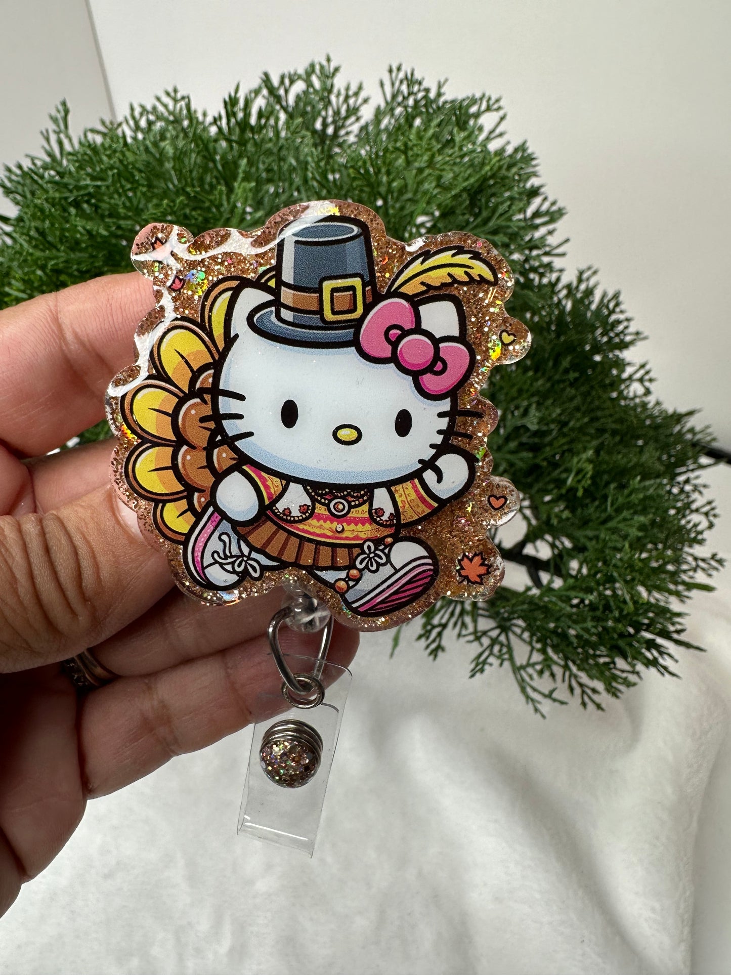 Kitty Turkey Badge Reel