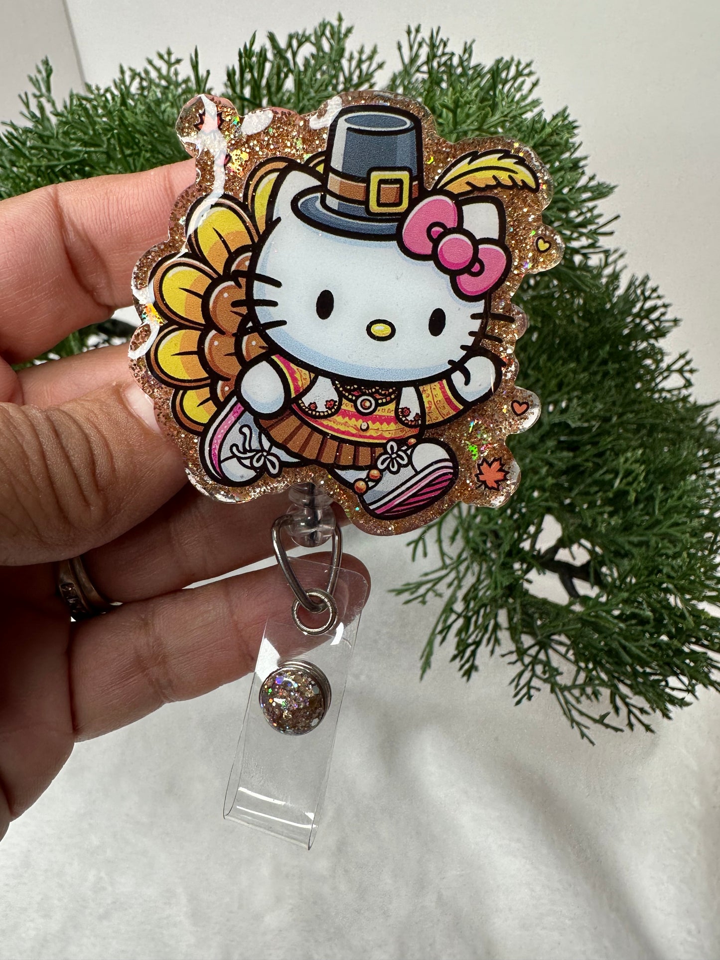 Kitty Turkey Badge Reel