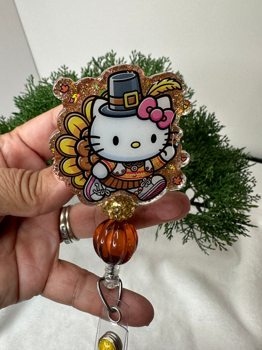 Kitty Turkey Badge Reel